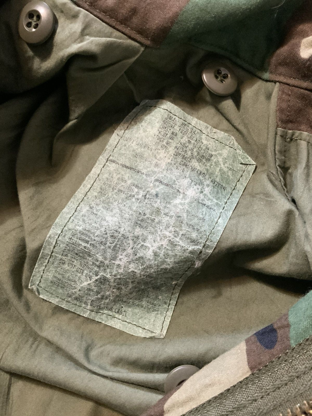 Vintage Vintage US Army Woodland Camo 1st Infantry Field Jacket Size US S / EU 44-46 / 1 - 5 Thumbnail