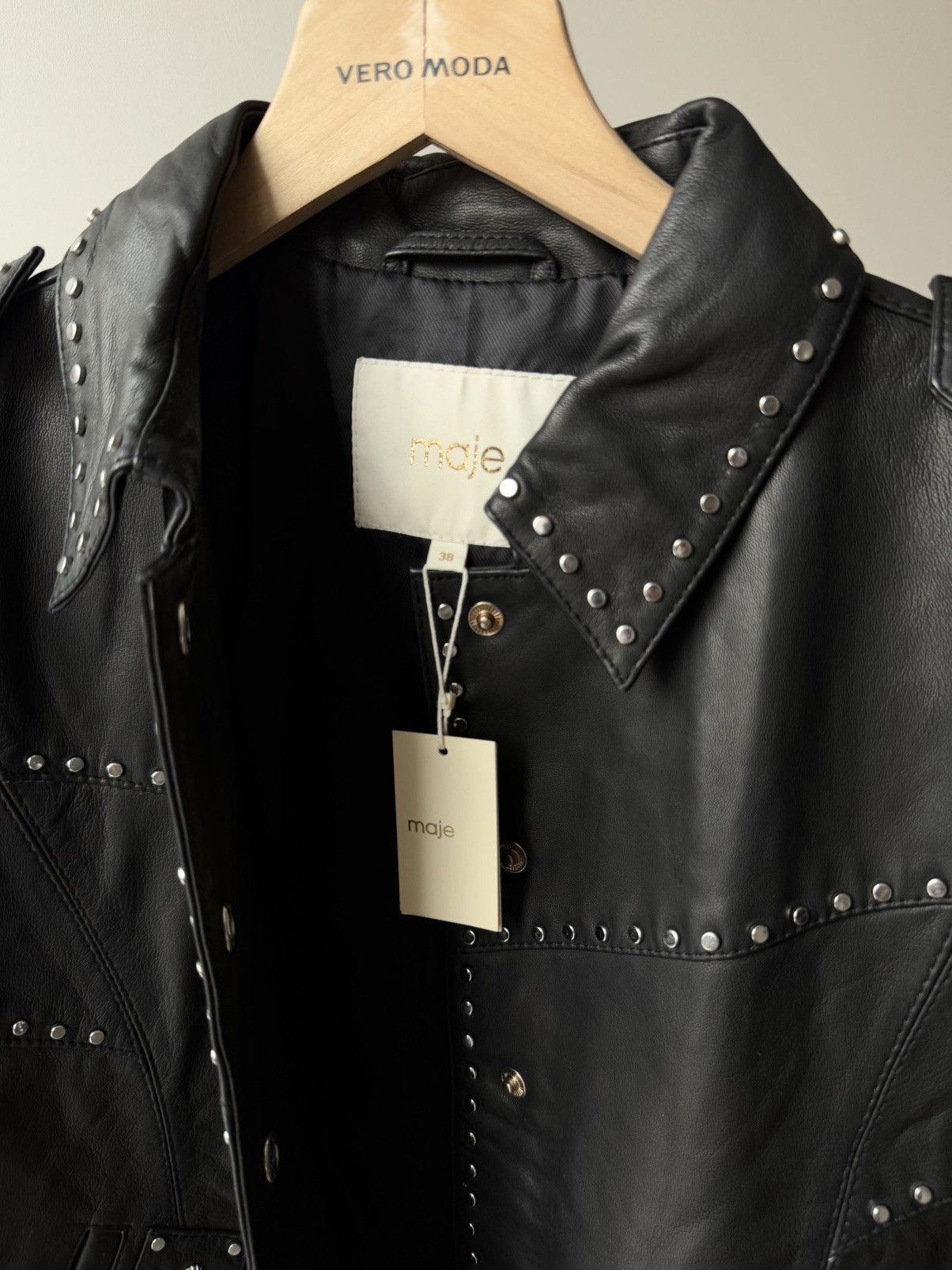 Maje Brand new with tags Maje leather jacket Size M / US 6-8 / IT 42-44 - 13 Thumbnail
