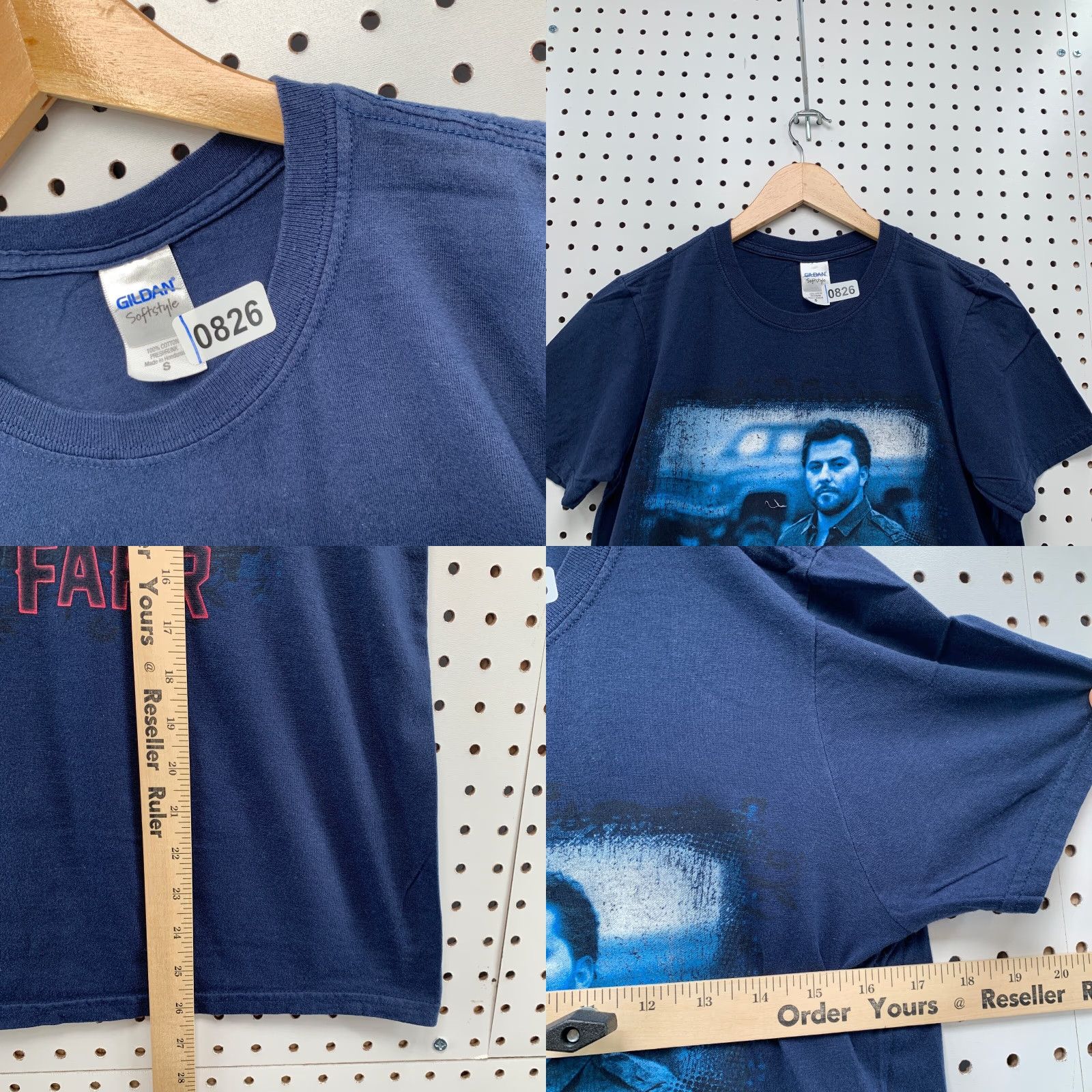 Gildan VINTAGE Gildan Tyler Farr Concert T-Shirt Mens Small Blue Short Sleeve Band Music 17.5x26 Size US S / EU 44-46 / 1 - 8 Thumbnail