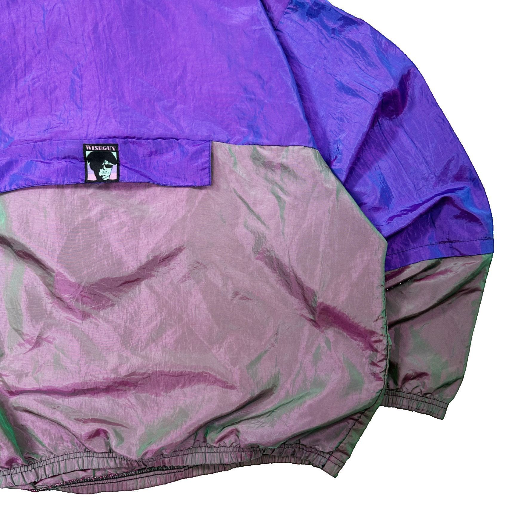 Vintage Vintage 90s Wise Guys Fluorescent Light Pullover Windbreaker Size US L / EU 52-54 / 3 - 3 Thumbnail