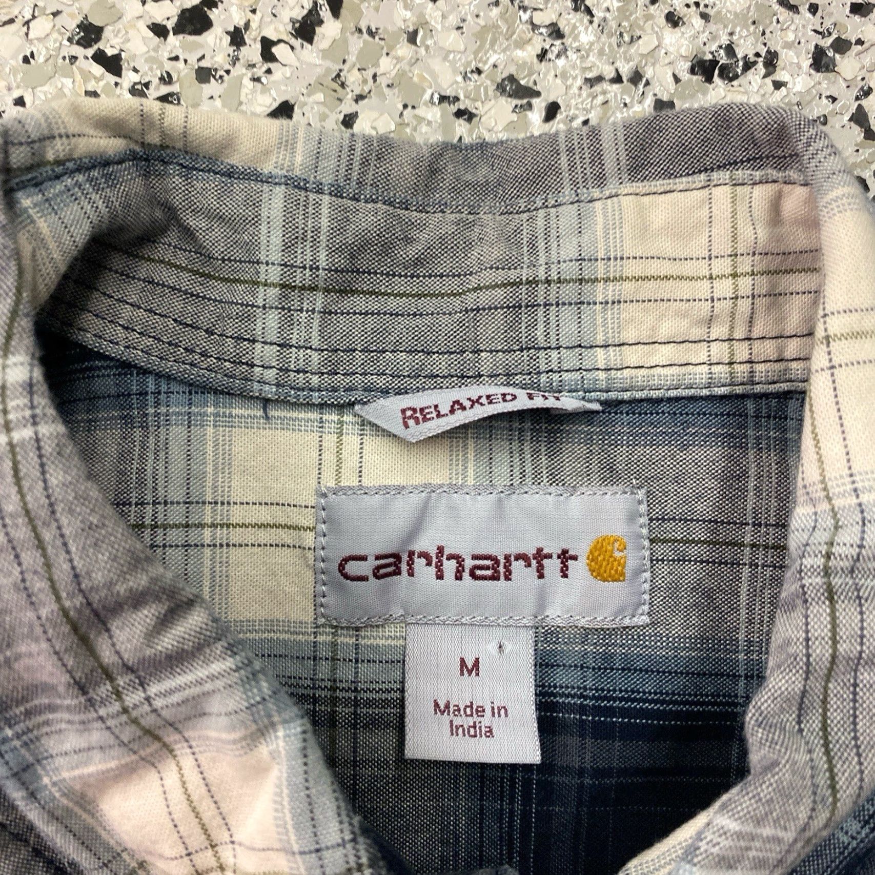 Carhartt Carhartt Mens Flannel Shirt Relaxed Fit Long Sleeve Blue White Check Plaid M Size US M / EU 48-50 / 2 - 2 Thumbnail