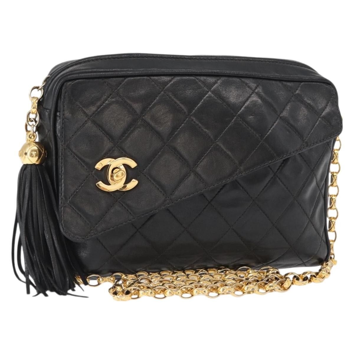 Chanel Chanel CC Chain & Tassel Front Pocket Camera Bag Quilted Lambskin Size ONE SIZE - 1 Thumbnail
