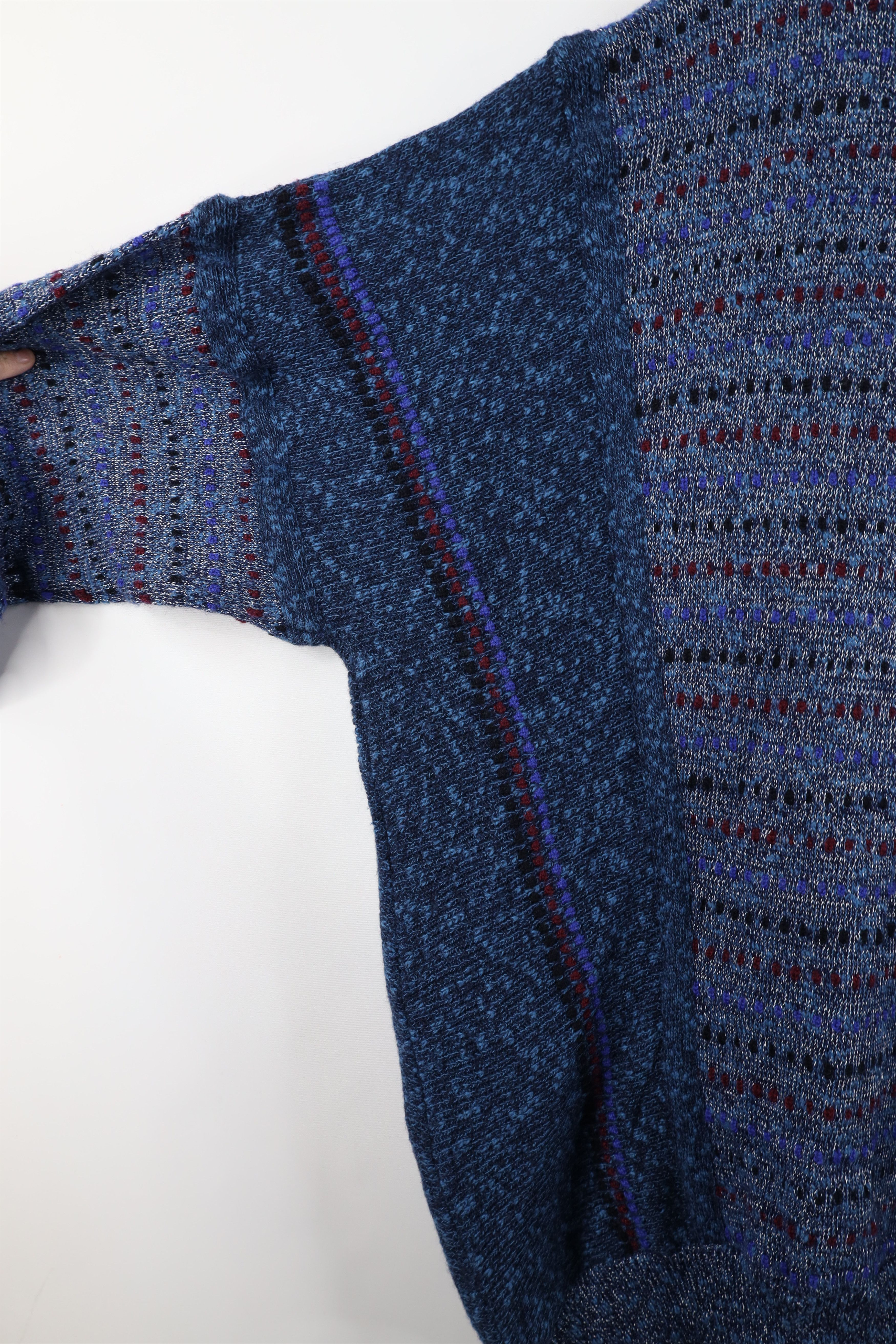Vintage Vintage 90s Coogi Style Striped Knit V-Neck Sweater Size US XXL / EU 58 / 5 - 6 Thumbnail