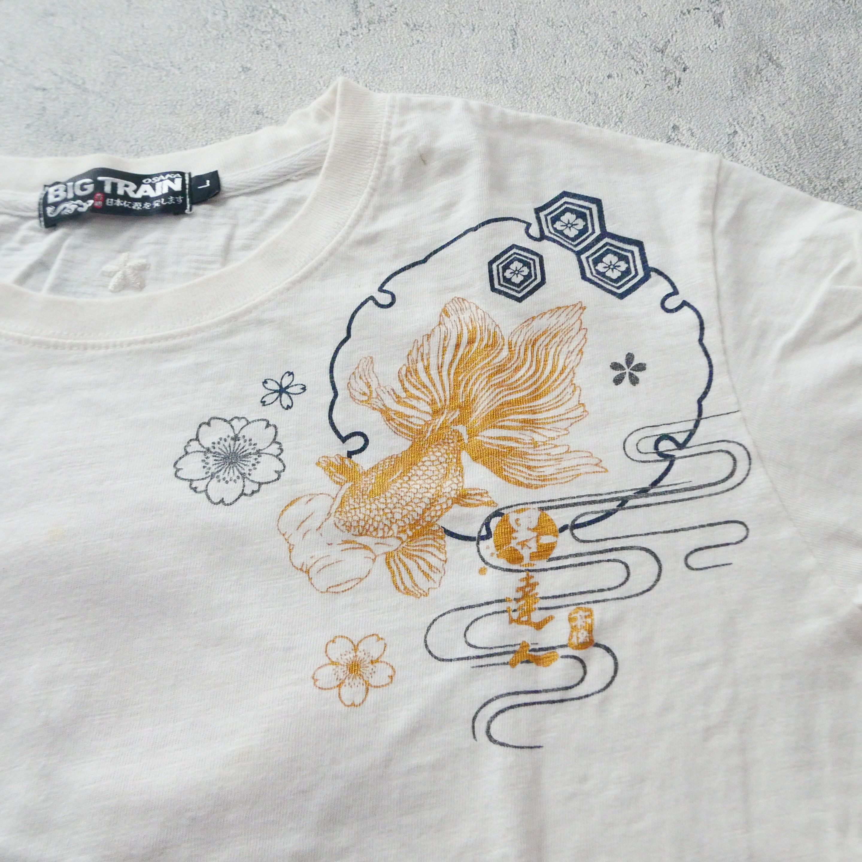Japanese Brand Sukajan Japan Karakuri Tamashii Gold Fist White Tshirt Size US M / EU 48-50 / 2 - 2 Thumbnail