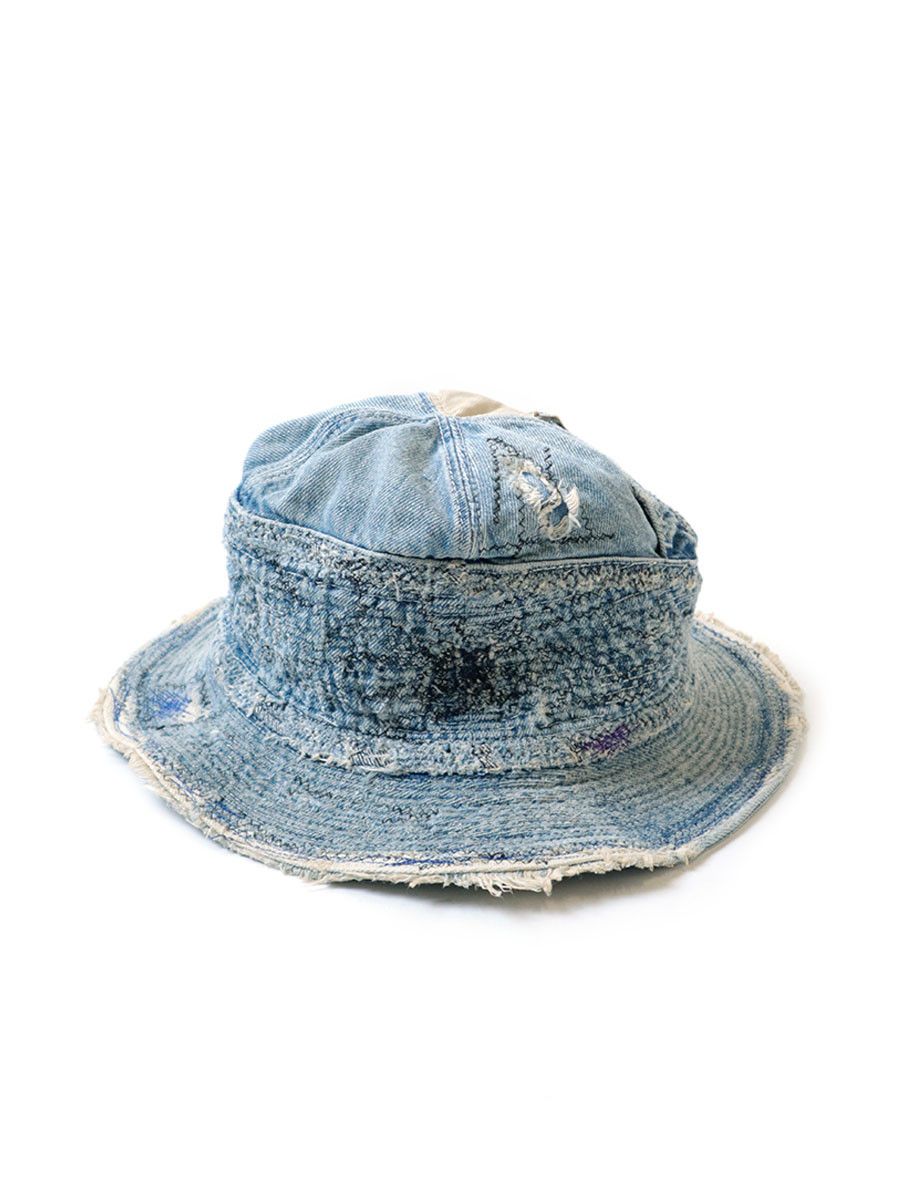 Kapital 11.5oz denim old man and sea hat crush