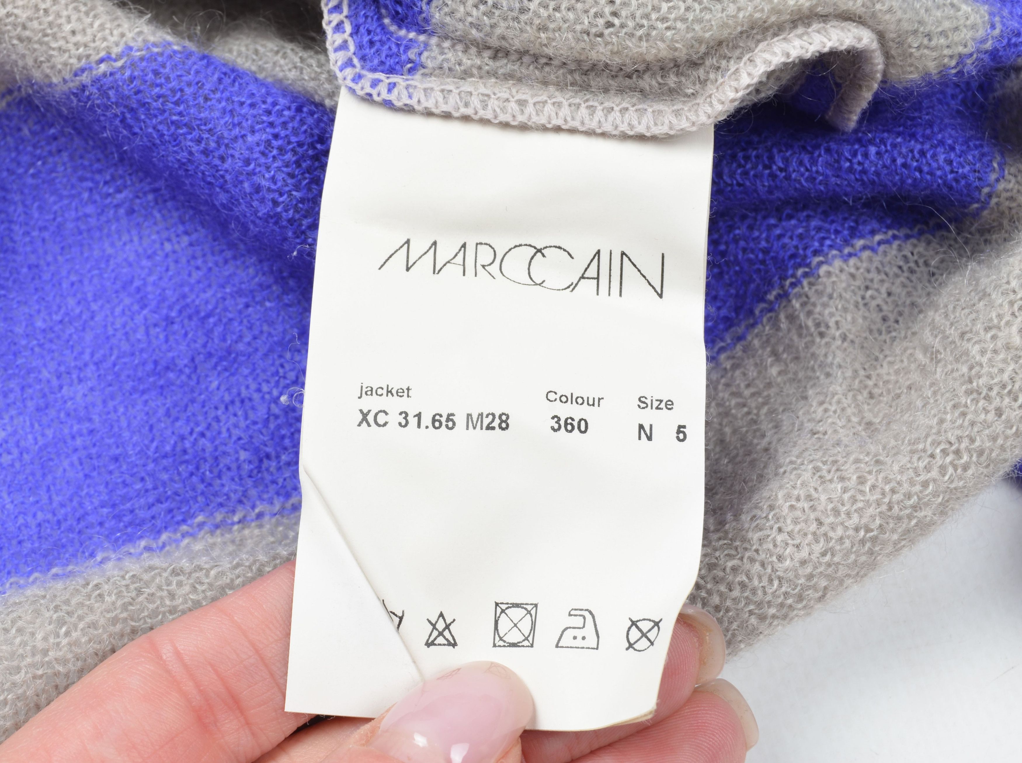Other Marc Cain Striped Lightweight Mohair Blend Coquette Cardigan Size M / US 6-8 / IT 42-44 - 9 Thumbnail