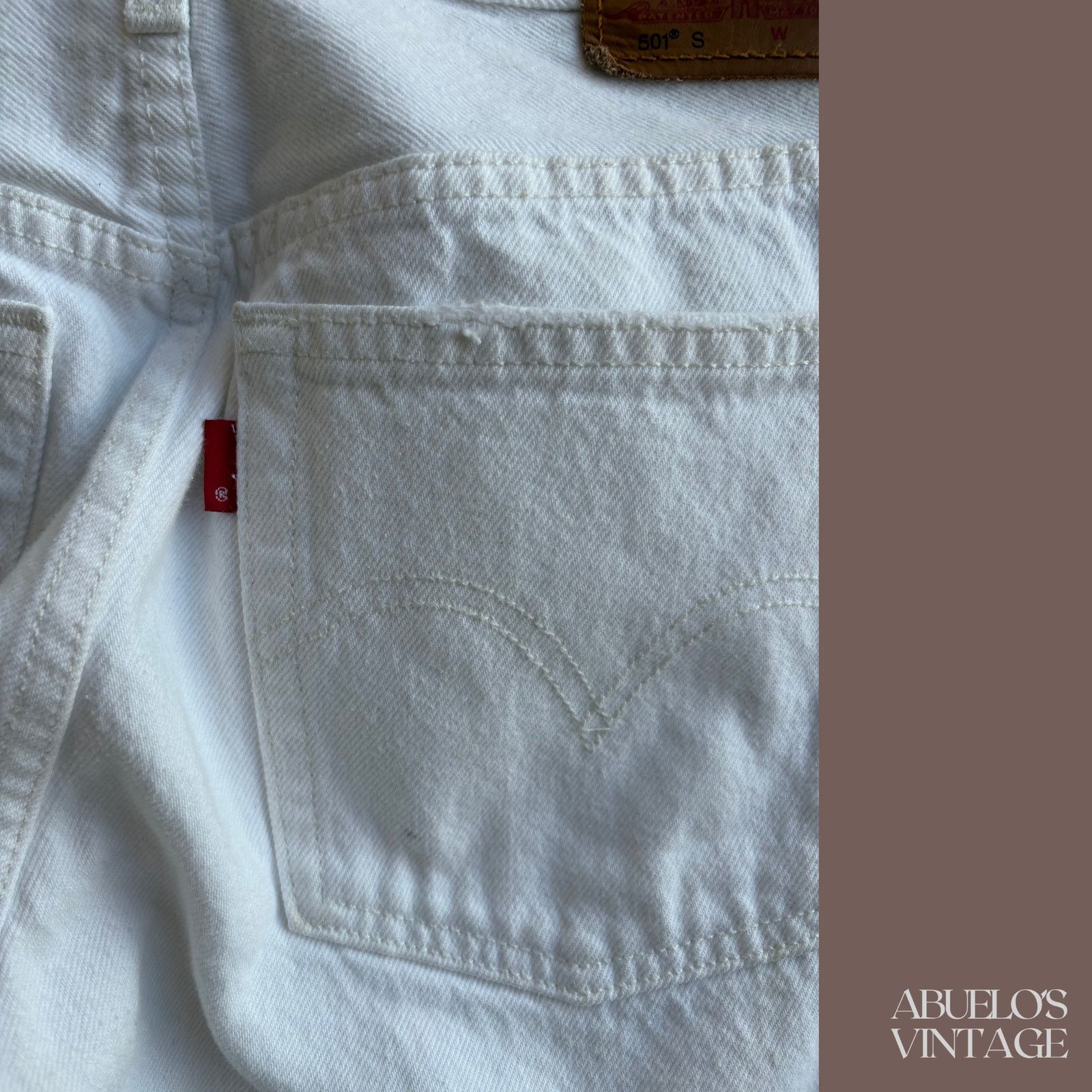 Levi's Levi’s Premium 501 | White Denim Raw Hem | Modern Classic Size 27" / US 4 / IT 40 - 4 Thumbnail