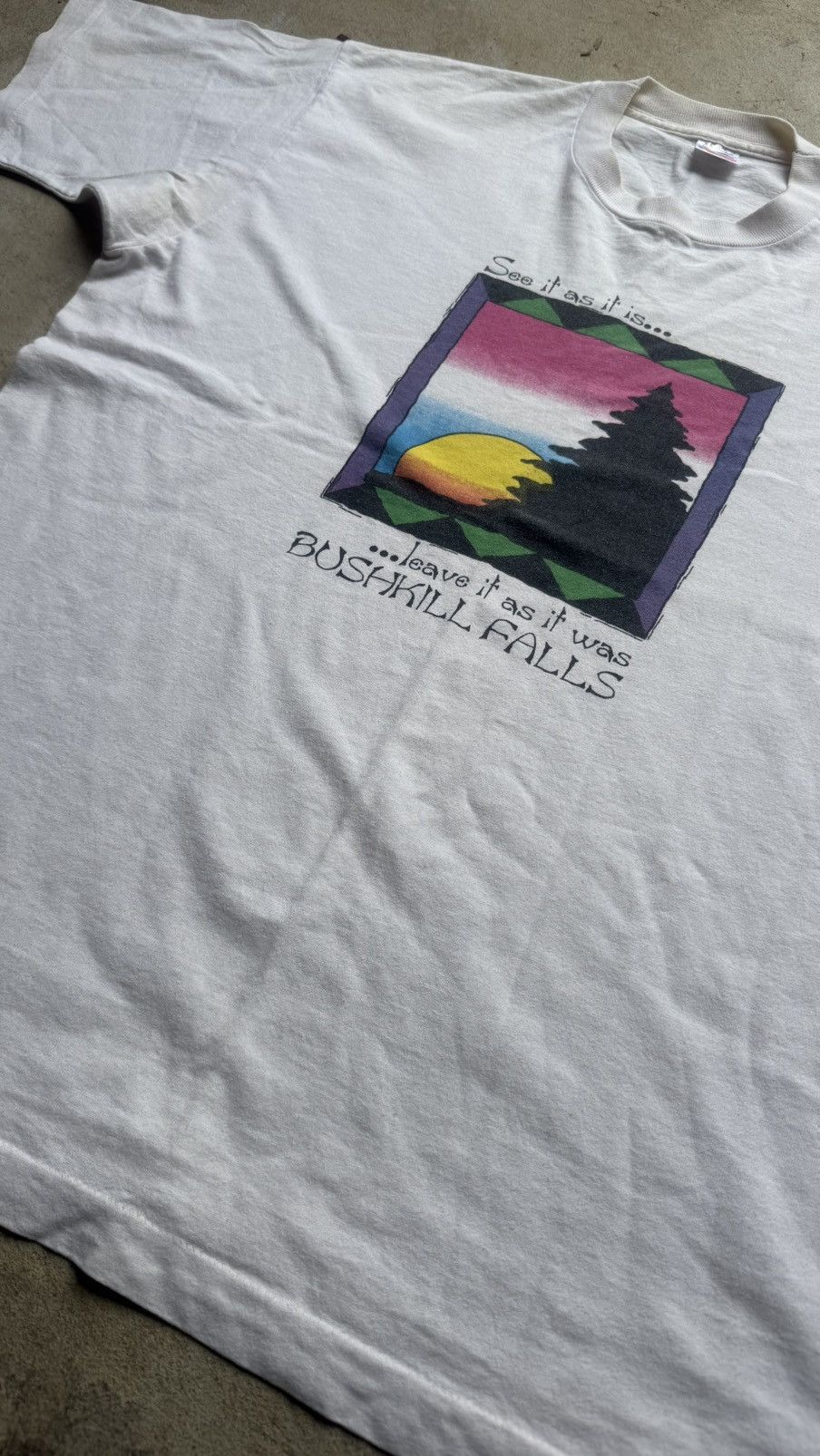 Fruit Of The Loom Vintage 1990’s sun rise fotl made in usa t-shirt Size US XL / EU 56 / 4 - 3 Thumbnail