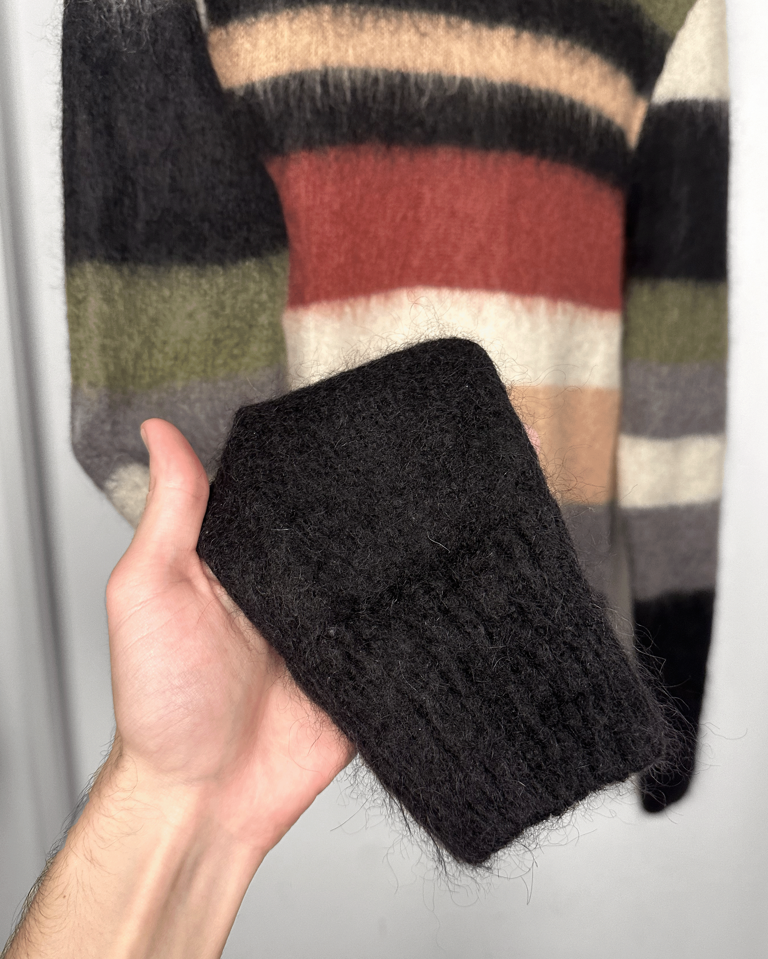 Saint Laurent Paris Saint Laurent Striped Mohair Johnny Rotten Sweater Size US M / EU 48-50 / 2 - 5 Thumbnail