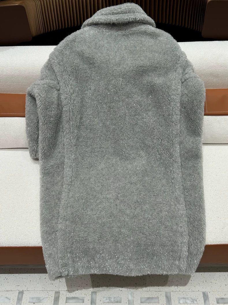 Max Mara Max Mara Teddy Coat Grey Size S / US 4 / IT 40 - 2 Thumbnail