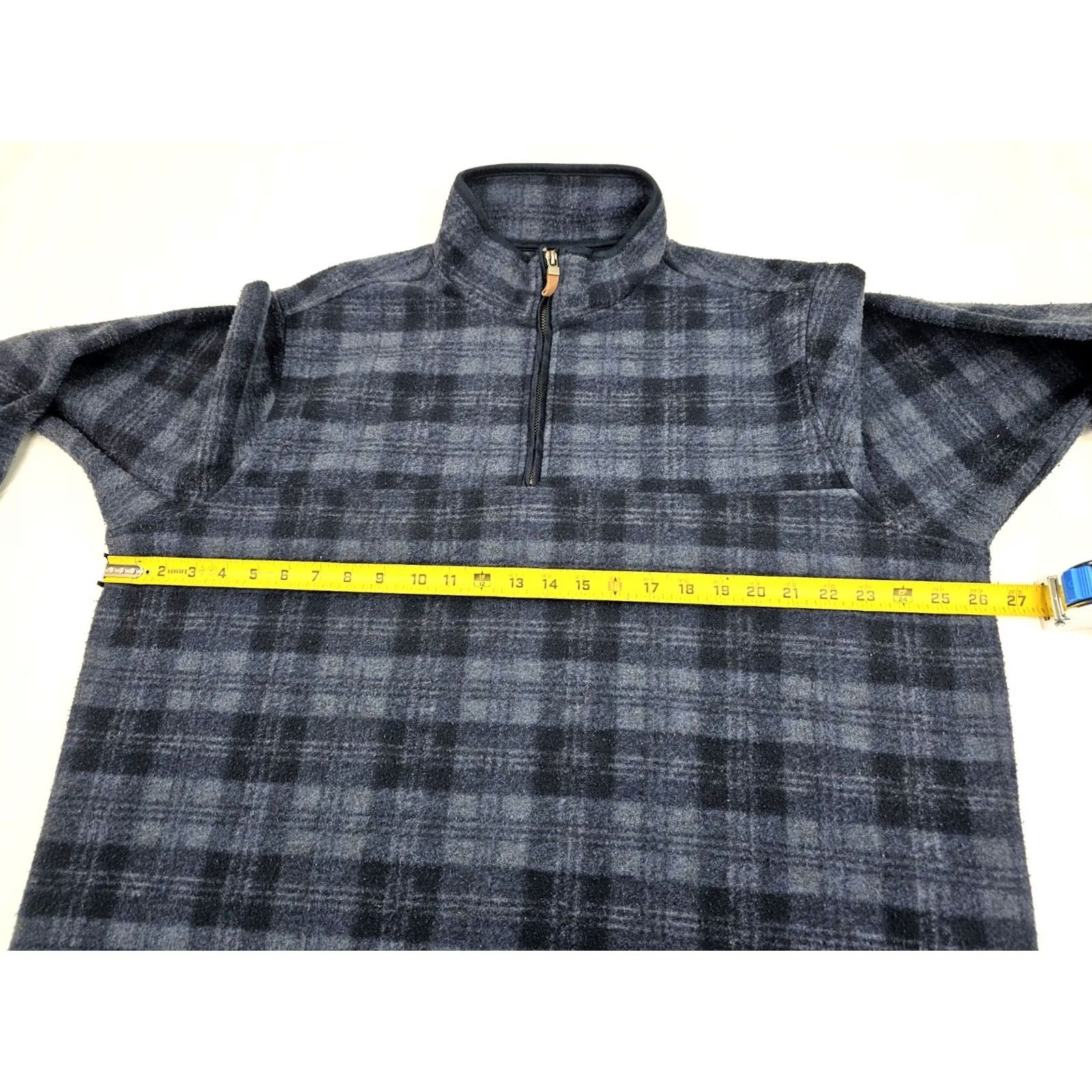 Vintage John Wayne Zip Pullover Men XL Blue Plaid Fleece Western Shirt Jacket Outdoor Size US XL / EU 56 / 4 - 6 Thumbnail