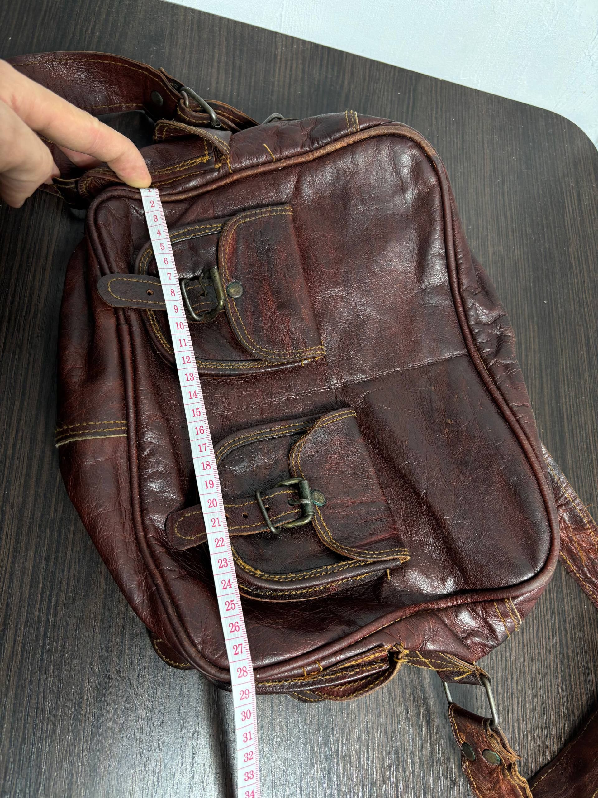 Diesel Diesel style Avant Garde Leather Distressed VTG Bag Size ONE SIZE - 3 Thumbnail
