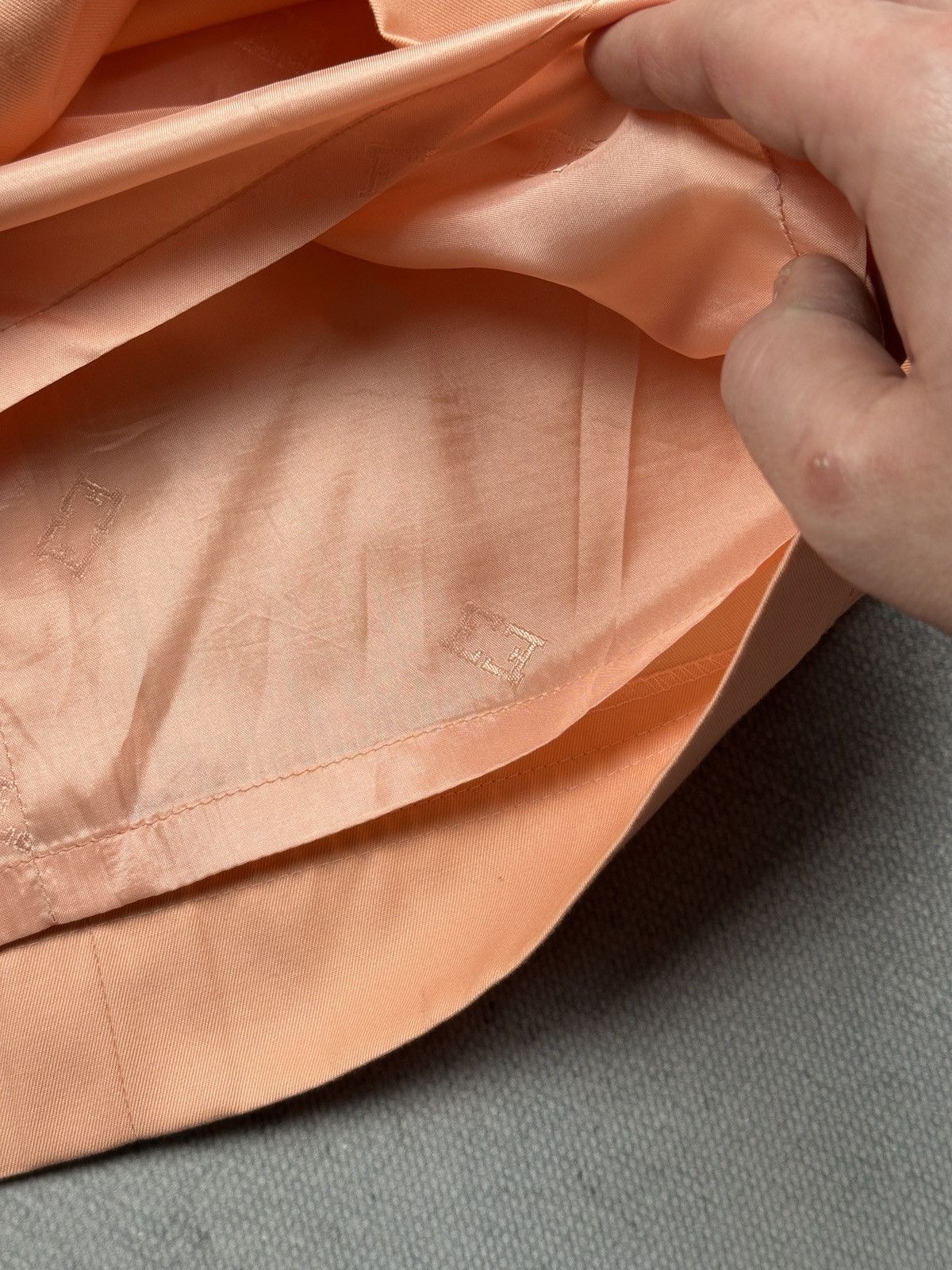 Escada Vintage Escada Peach Cotton Pencil Skirt Margaretha Ley Rare Size 28" / US 6 / IT 42 - 6 Thumbnail