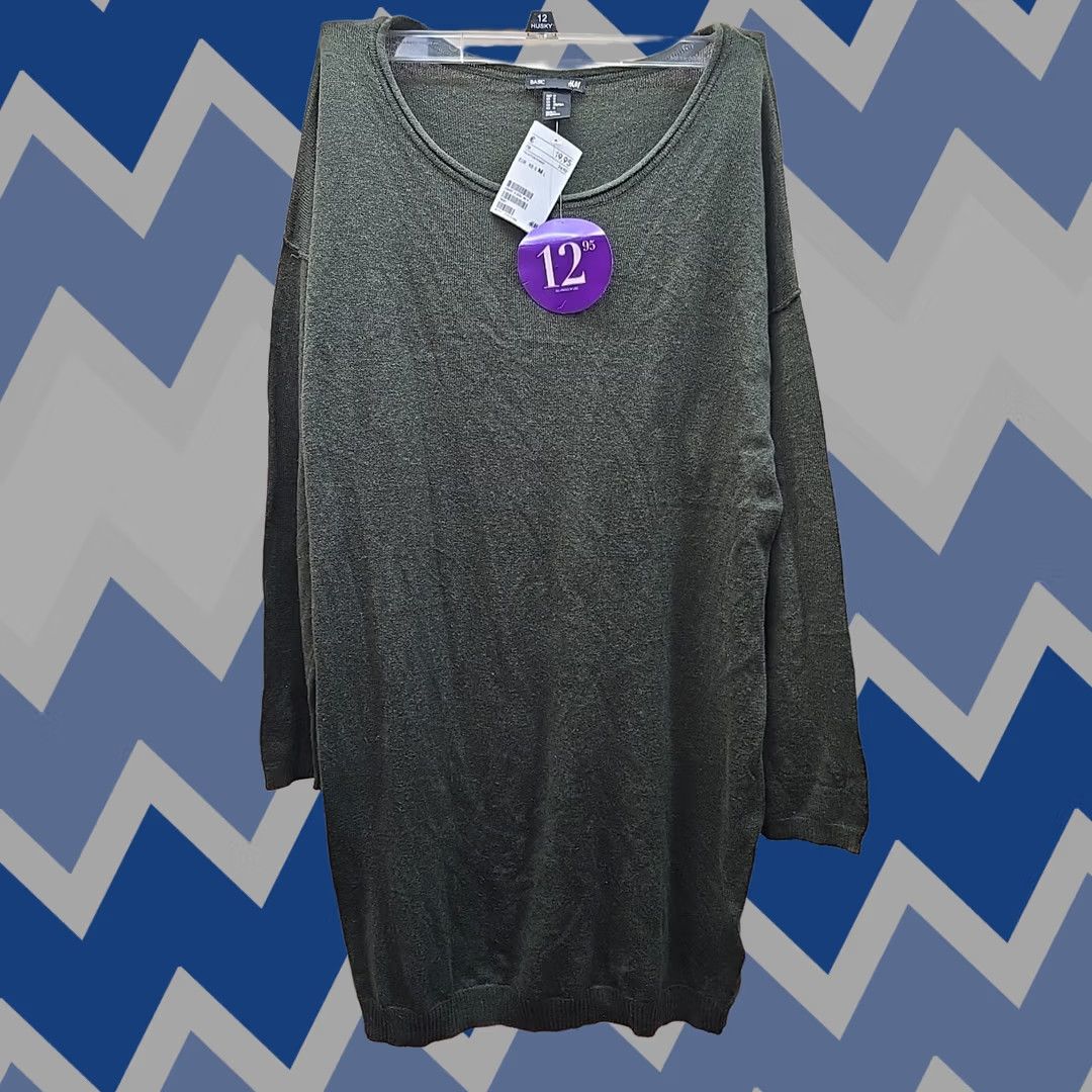 H&M H&M Basic Pull-Over Body-Con Stretch Dress Dark Forest Green Long Sleeves NEW M Womens Dress Knee Length Jersey Cotton Blend Size M / US 6-8 / IT 42-44 - 1 Thumbnail