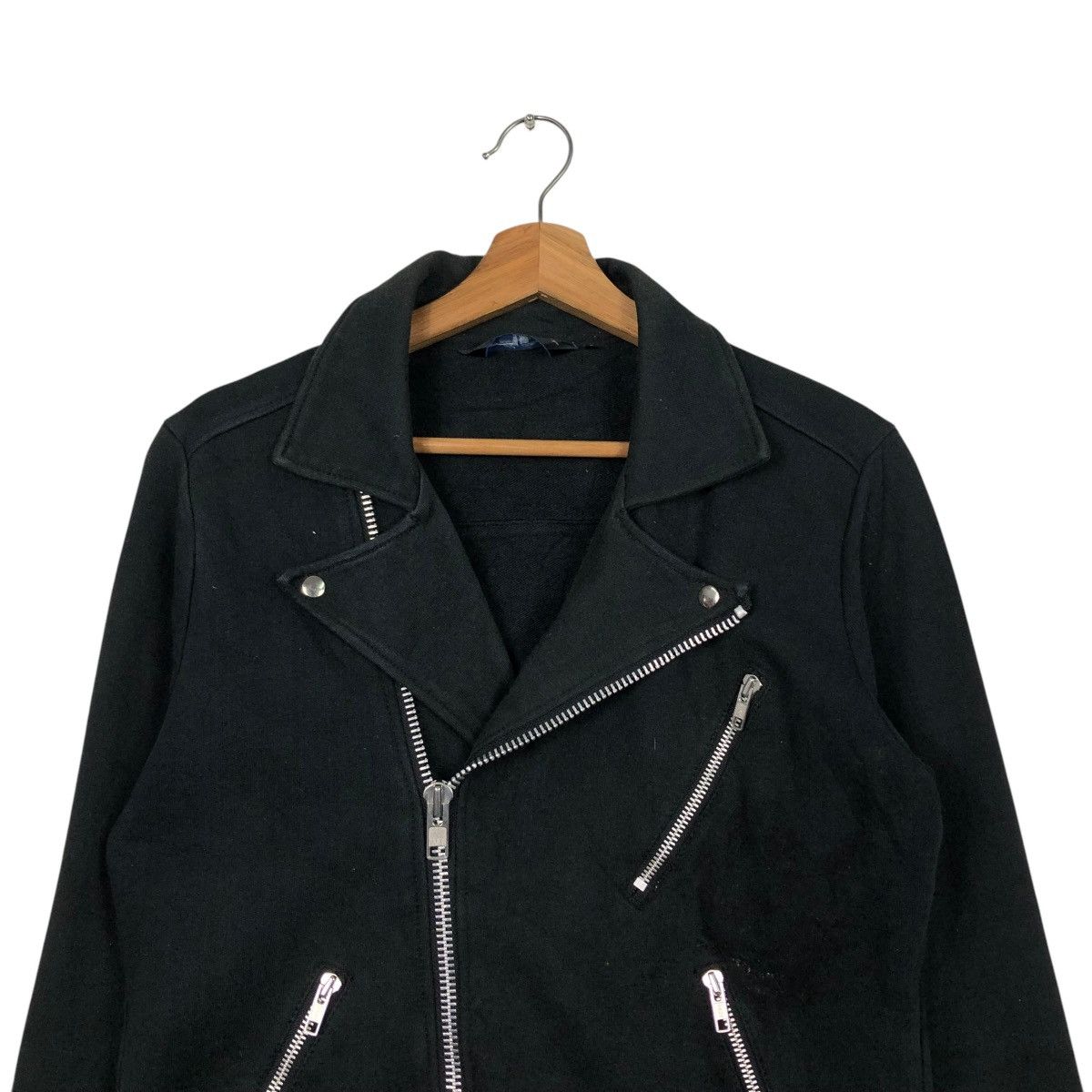 Japanese Brand 🔥VINTAGE CROPPED BIKER JACKET SHIPS DOUBLE COLLAR BONDAGE Size US S / EU 44-46 / 1 - 5 Thumbnail