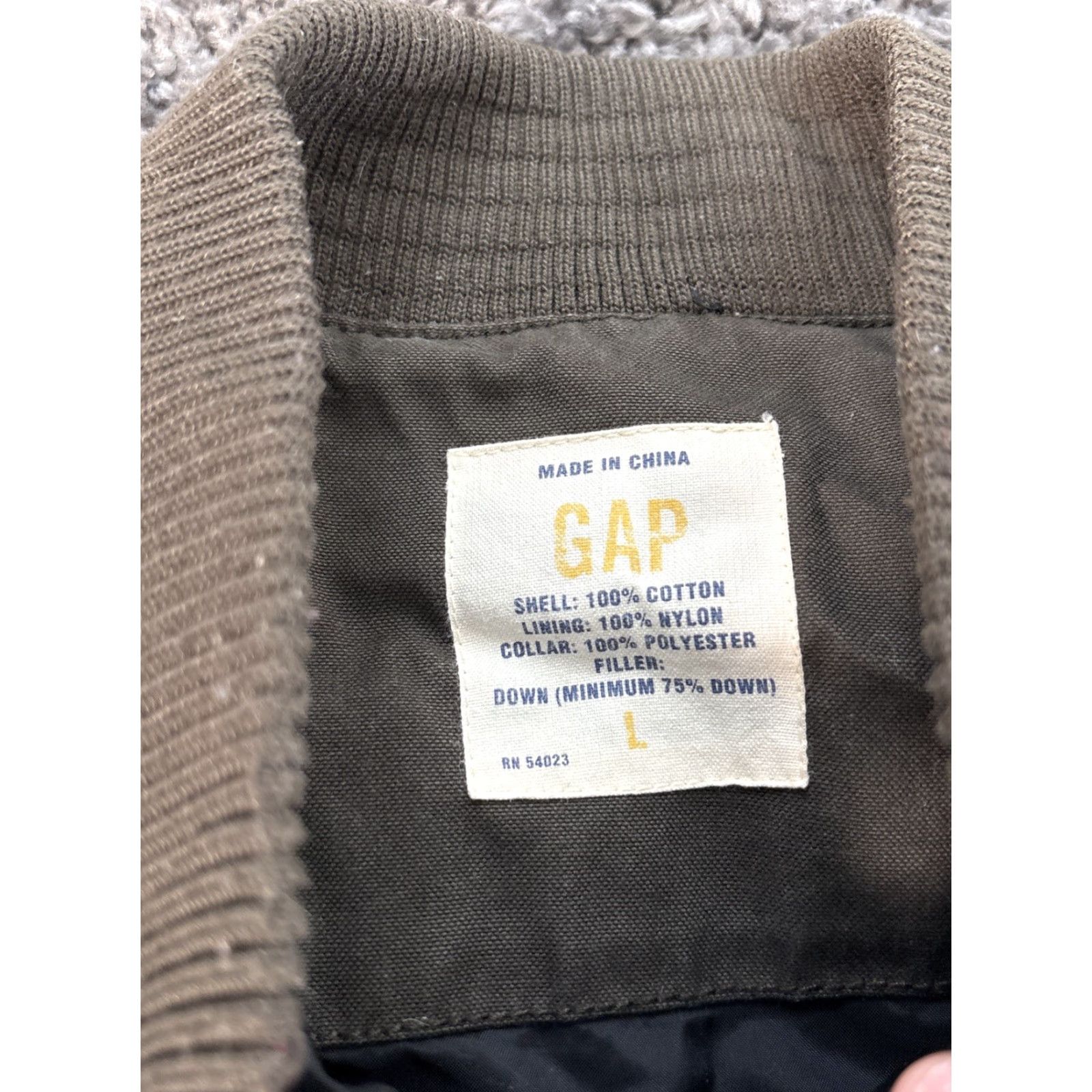 Gap VINTAGE Gap Vest Mens L Down Puffer Canvas Work Brown Size US L / EU 52-54 / 3 - 4 Thumbnail