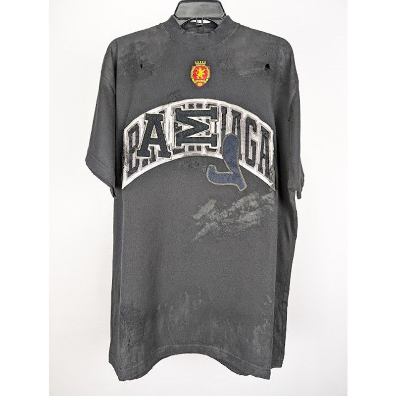 Balenciaga o1rshd1 Q:3 / Oversized T-Shirt in Washed Black Size US S / EU 44-46 / 1 - 2 Thumbnail