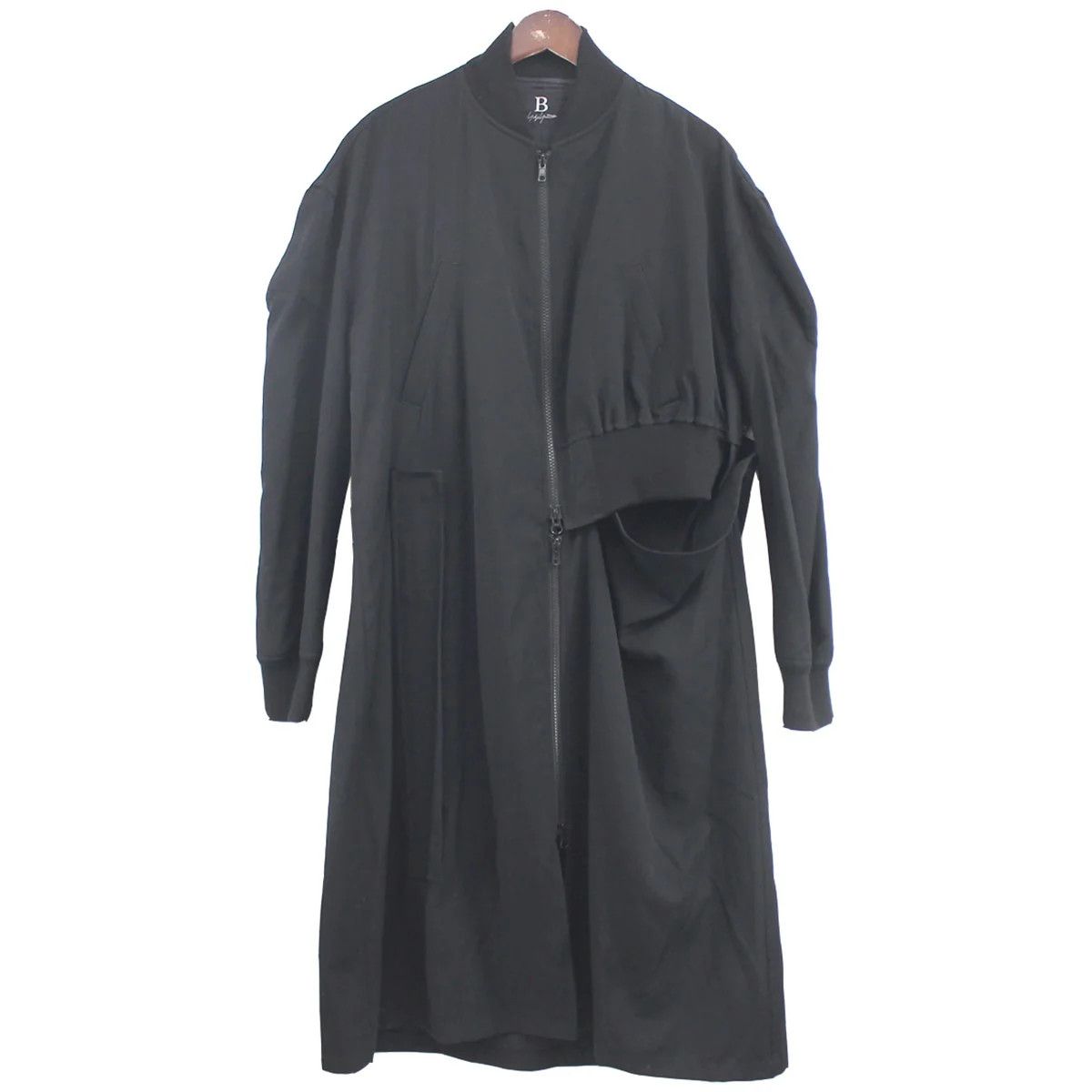 Yohji Yamamoto B Yohji Yamamoto 16AW wool gabble zone design zip coat Size US S / EU 44-46 / 1 - 1 Thumbnail