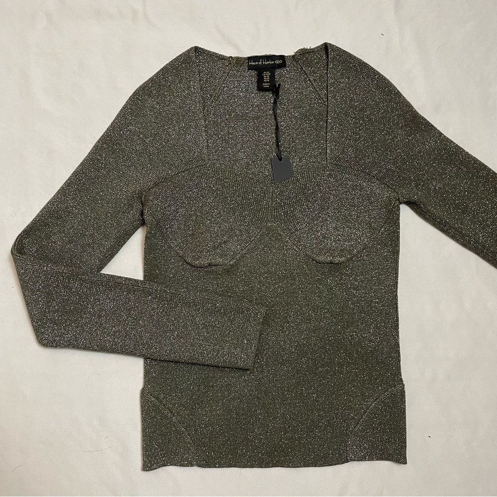 House of Harlow NWT New House of Harlow 1960 Sparkle Dark Green Viscose Swe Size M / US 6-8 / IT 42-44 - 6 Thumbnail
