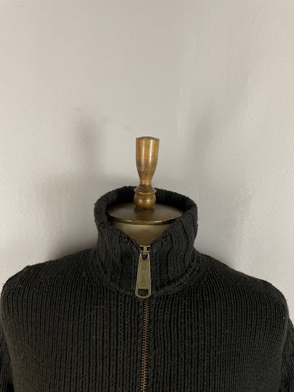 Dolce & Gabbana Dolce&Gabbana Sweater Brown Zip Wool Size US XL / EU 56 / 4 - 3 Thumbnail