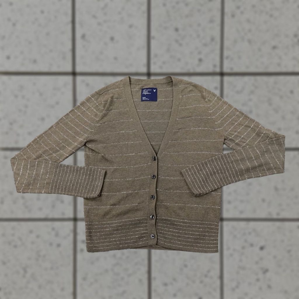 American Eagle Outfitters American Eagle Outfitters Cardigan Womens M Brown Button Sweater Sweatshirt Casual Preppy Outdoor Workwear Size M / US 6-8 / IT 42-44 - 1 Thumbnail