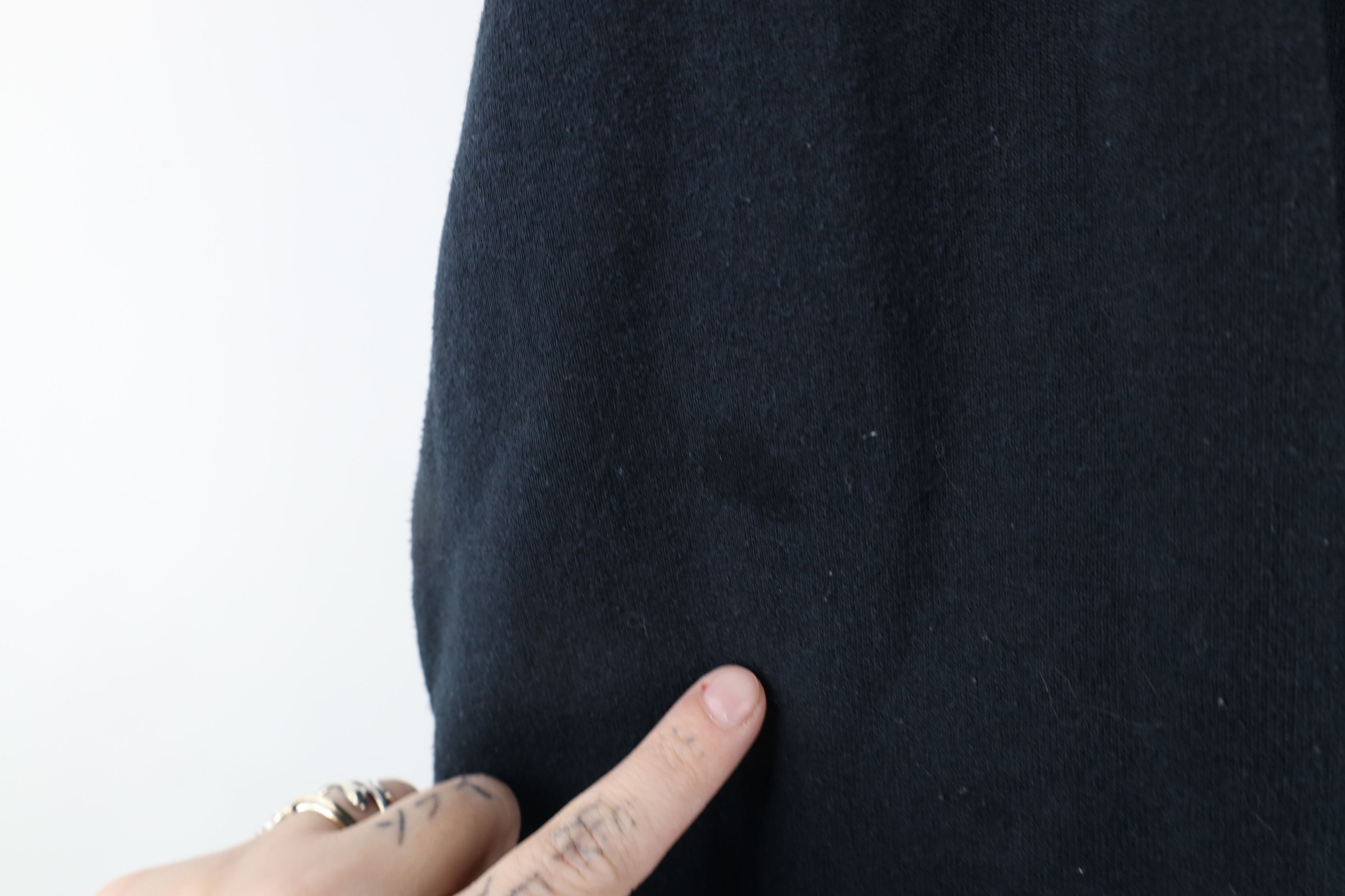 Vintage Vintage 90s Streetwear Blank Hoodie Sweatshirt Black Size US M / EU 48-50 / 2 - 5 Thumbnail