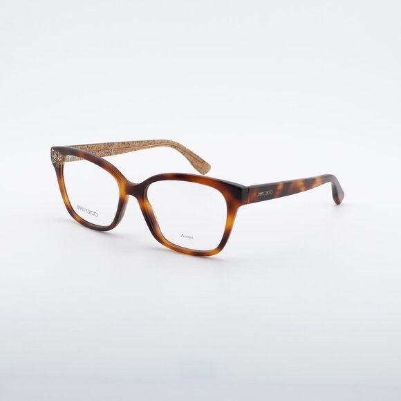Jimmy Choo Jimmy Choo JC150 0Q9W 00 Eyeglasses Havana 52mm Square Frame Size ONE SIZE - 3 Thumbnail
