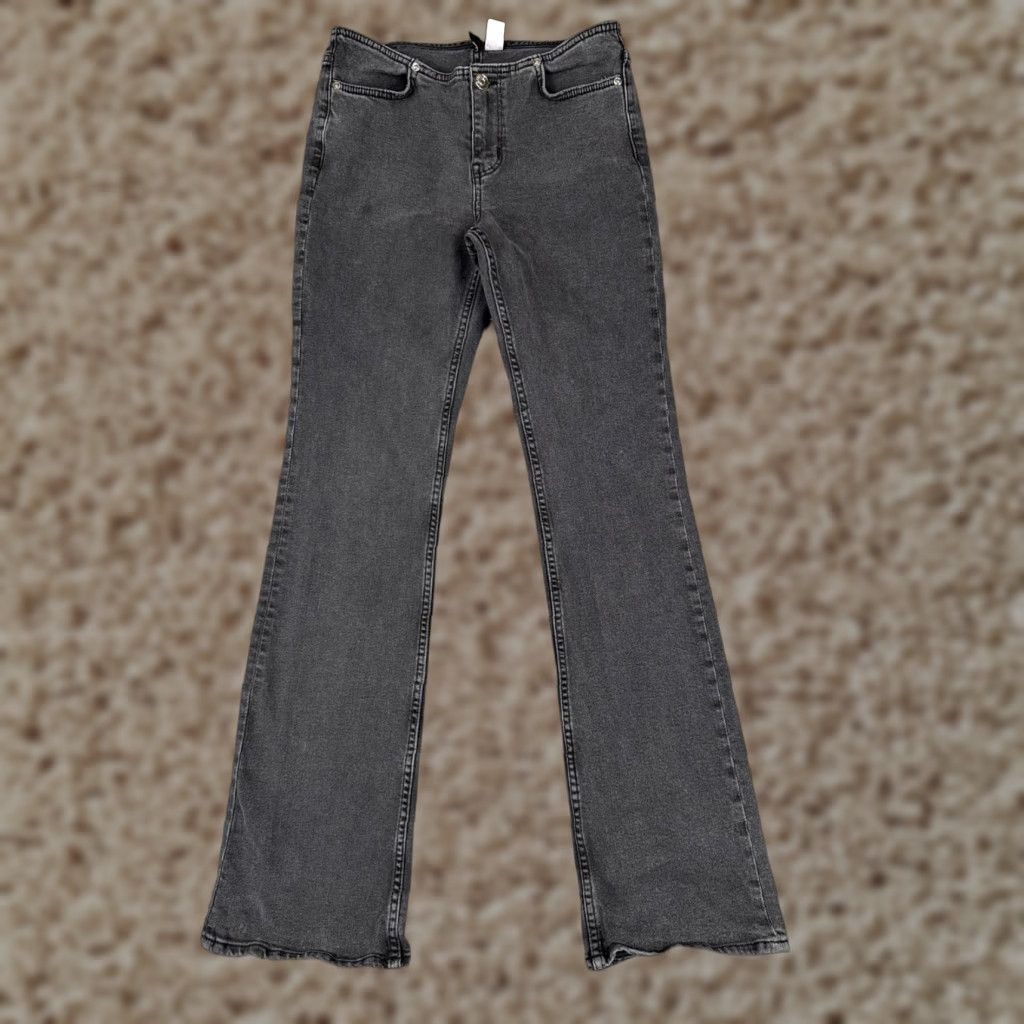 Vintage Divider Jeans Womens 6 Black No Waist Flared Cotton Blend Mid Rise Cotton 26x30 Size 28" / US 6 / IT 42 - 1 Thumbnail