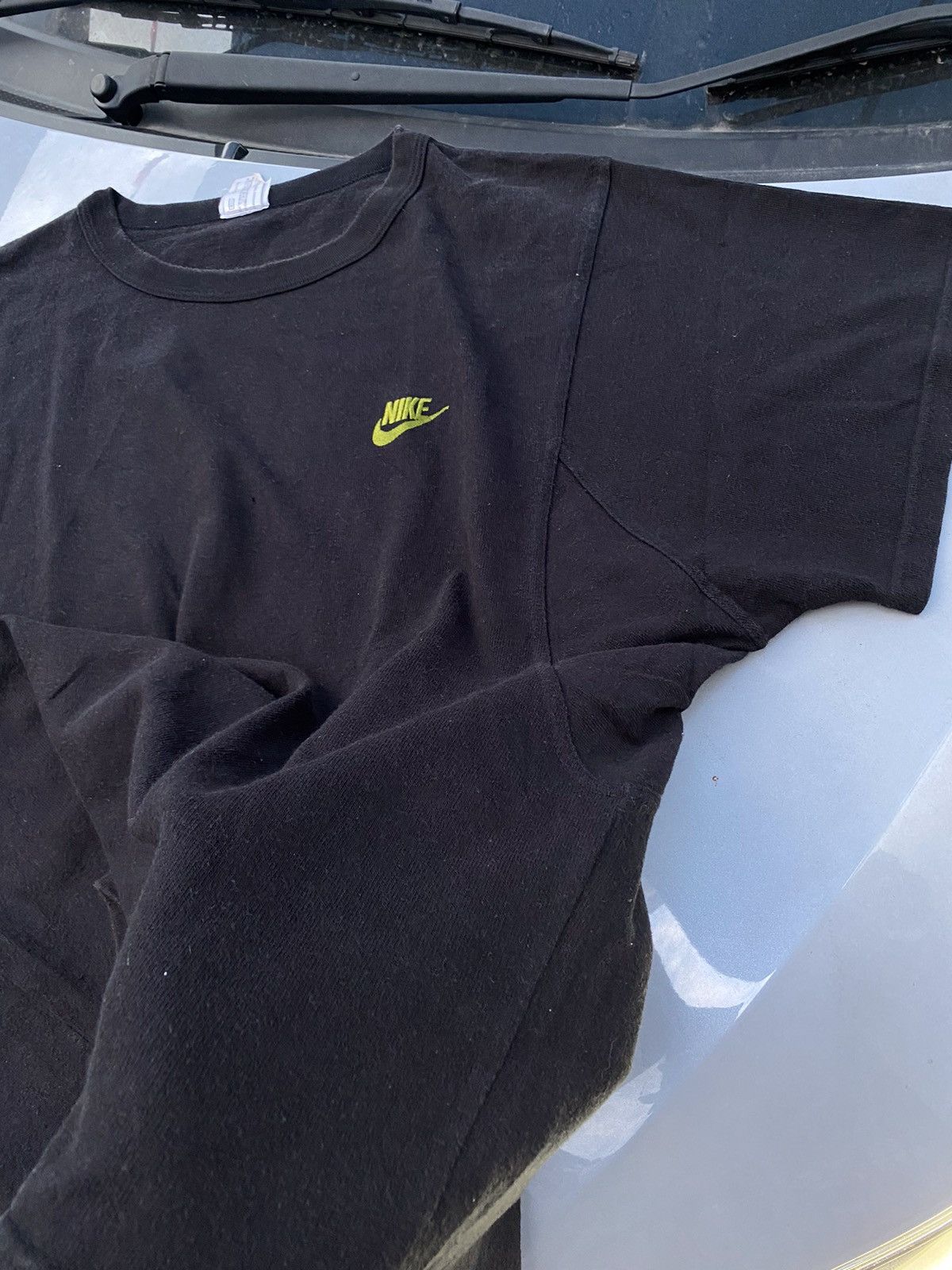 Nike Nike small swoosh vintage black tshirt boxy fit Size US L / EU 52-54 / 3 - 5 Thumbnail