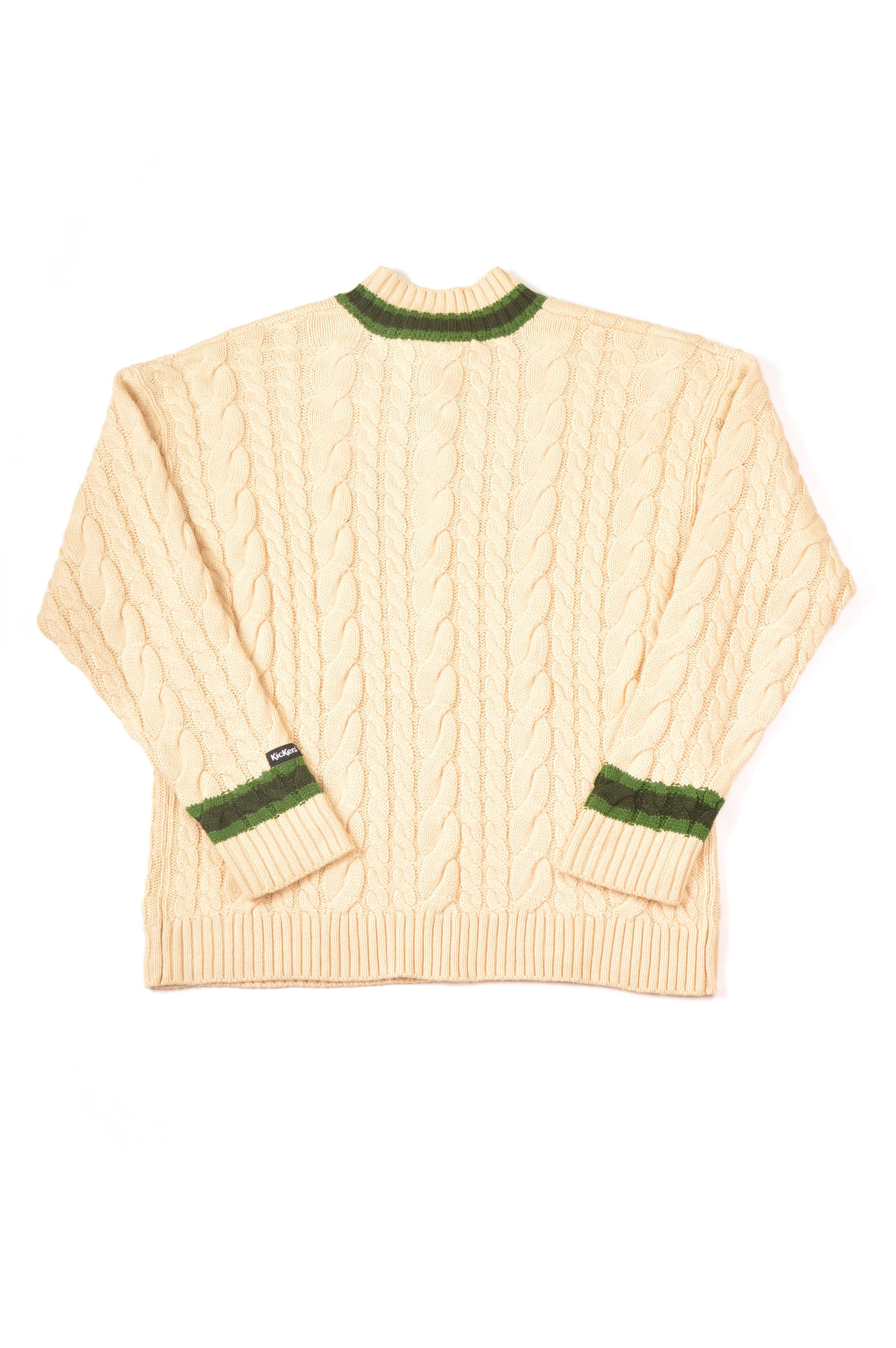 Kickers × Vintage Kickers Vintage Cable Knit Pullover V-Neck Sweater Size US XS / EU 42 / 0 - 7 Thumbnail