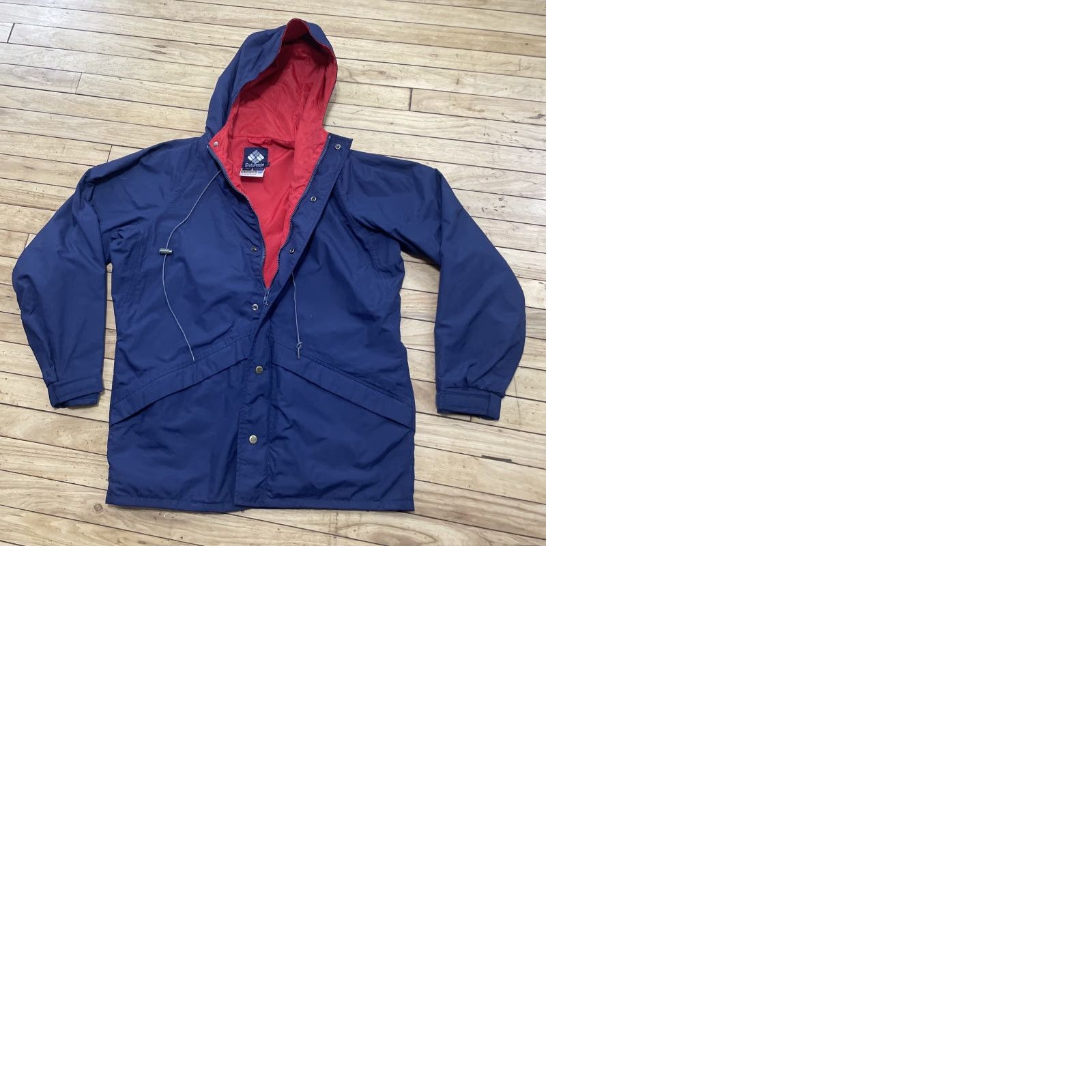 Burlington VINTAGE Columbia Ultrex Burlington Parka Jacket Men M Blue Red Line Coat Stadium 90s Wind Rain Windproof Nylon Parka Mens Jacket Size US M / EU 48-50 / 2 - 12 Thumbnail