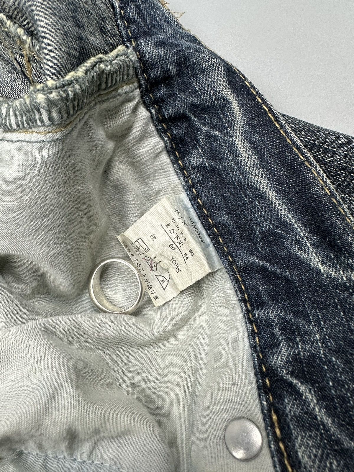 If Six Was Nine Distressed Denim Lightning Flare Jeans Size US 33 - 14 Thumbnail