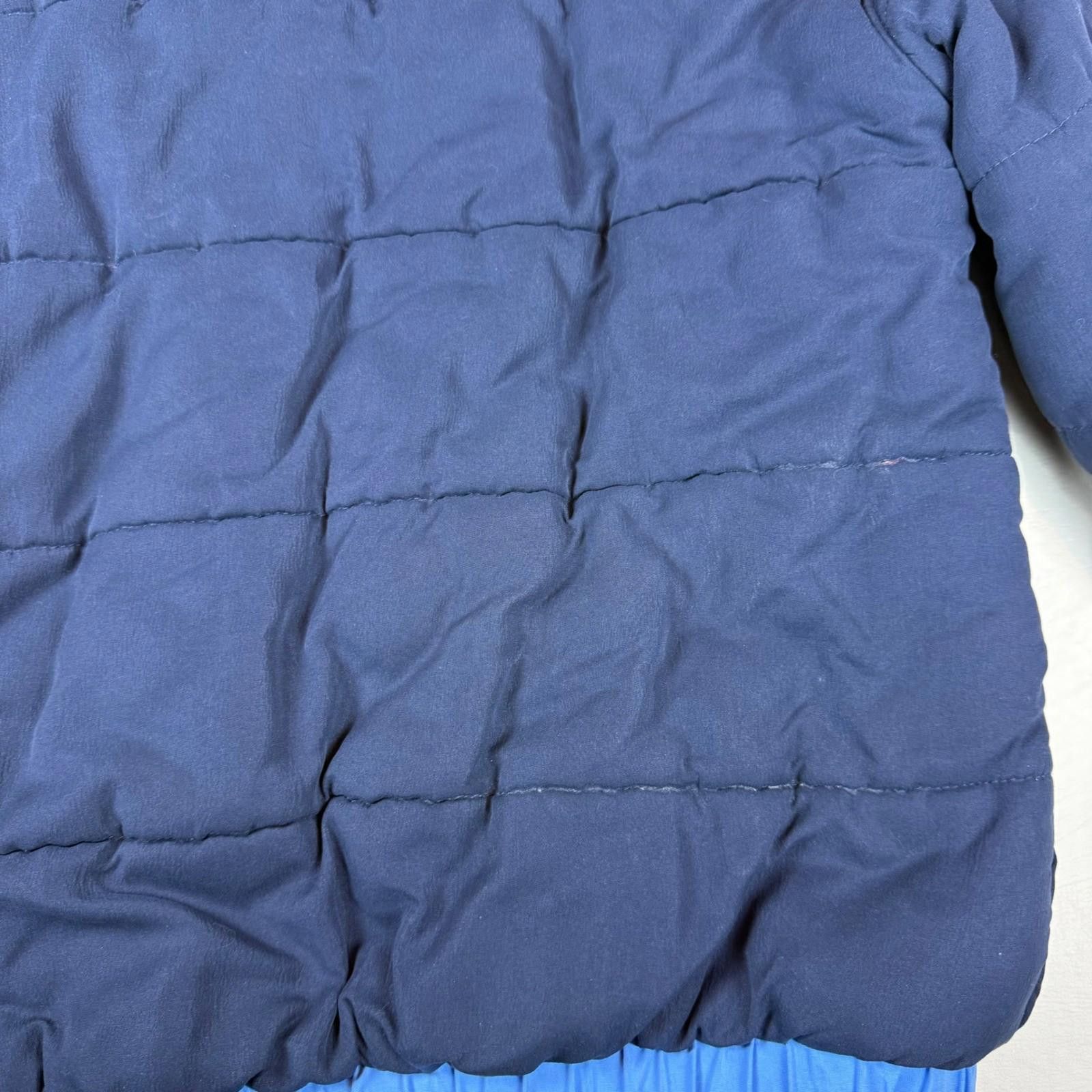 Jordan Brand Jordan Kids Navy Blue Puffer Jacket Fleece Lined Winter Coat Size US S / EU 44-46 / 1 - 7 Thumbnail