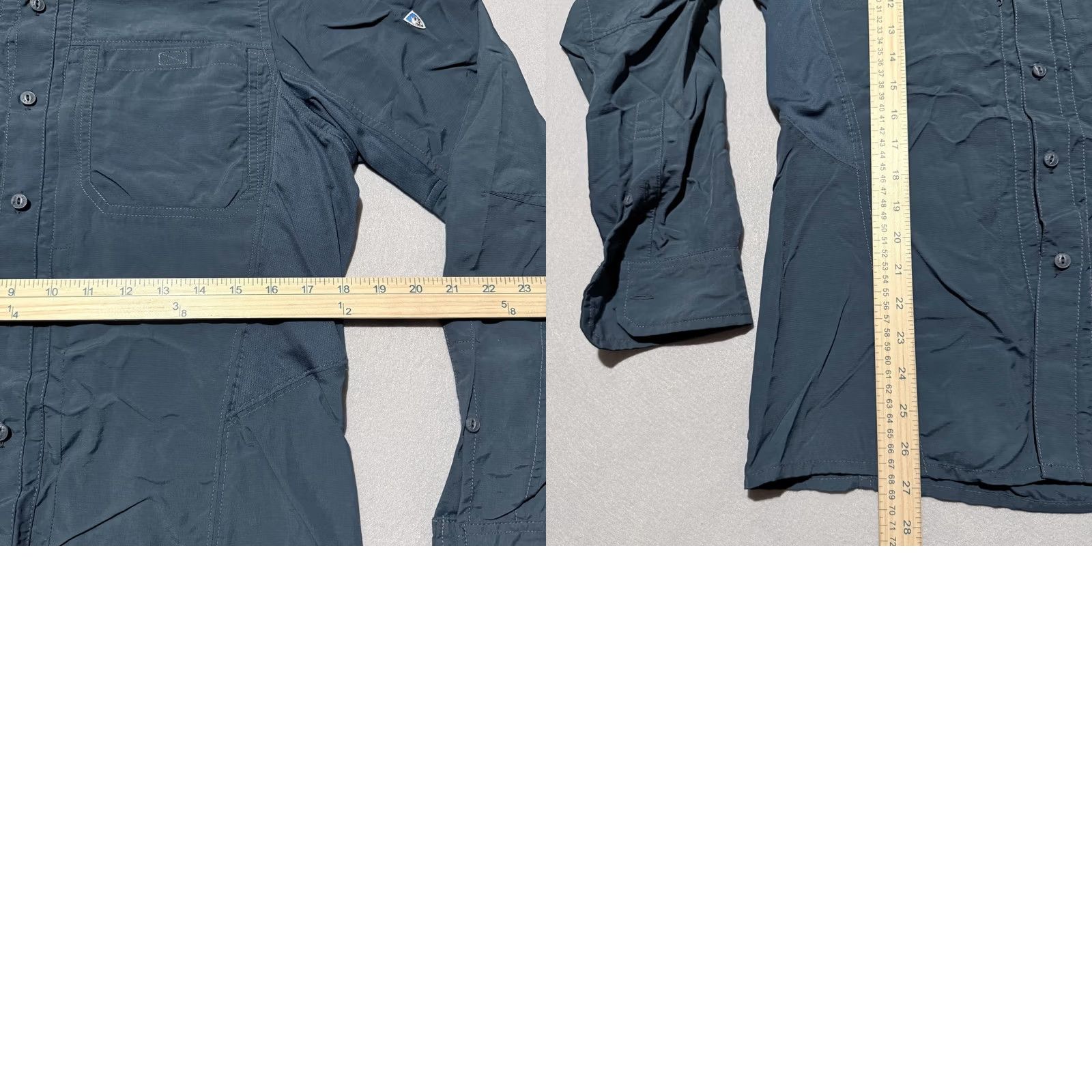 Vintage KUHL Invoke Shirt Men Navy Long Sleeve Button Pockets Small Size US S / EU 44-46 / 1 - 9 Thumbnail