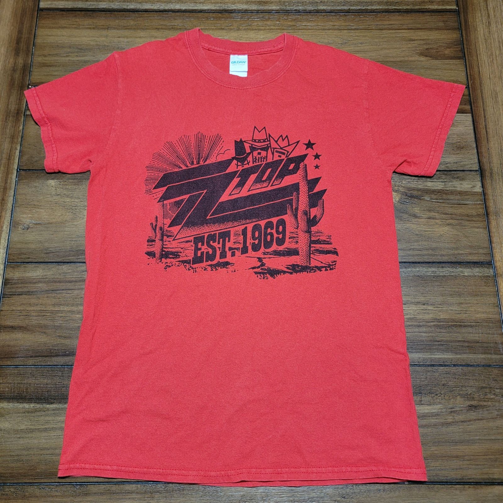 Gildan ZZ Top Red Unisex Tee (Gildan) "Est. 1969" - Size Small Size US S / EU 44-46 / 1 - 1 Thumbnail