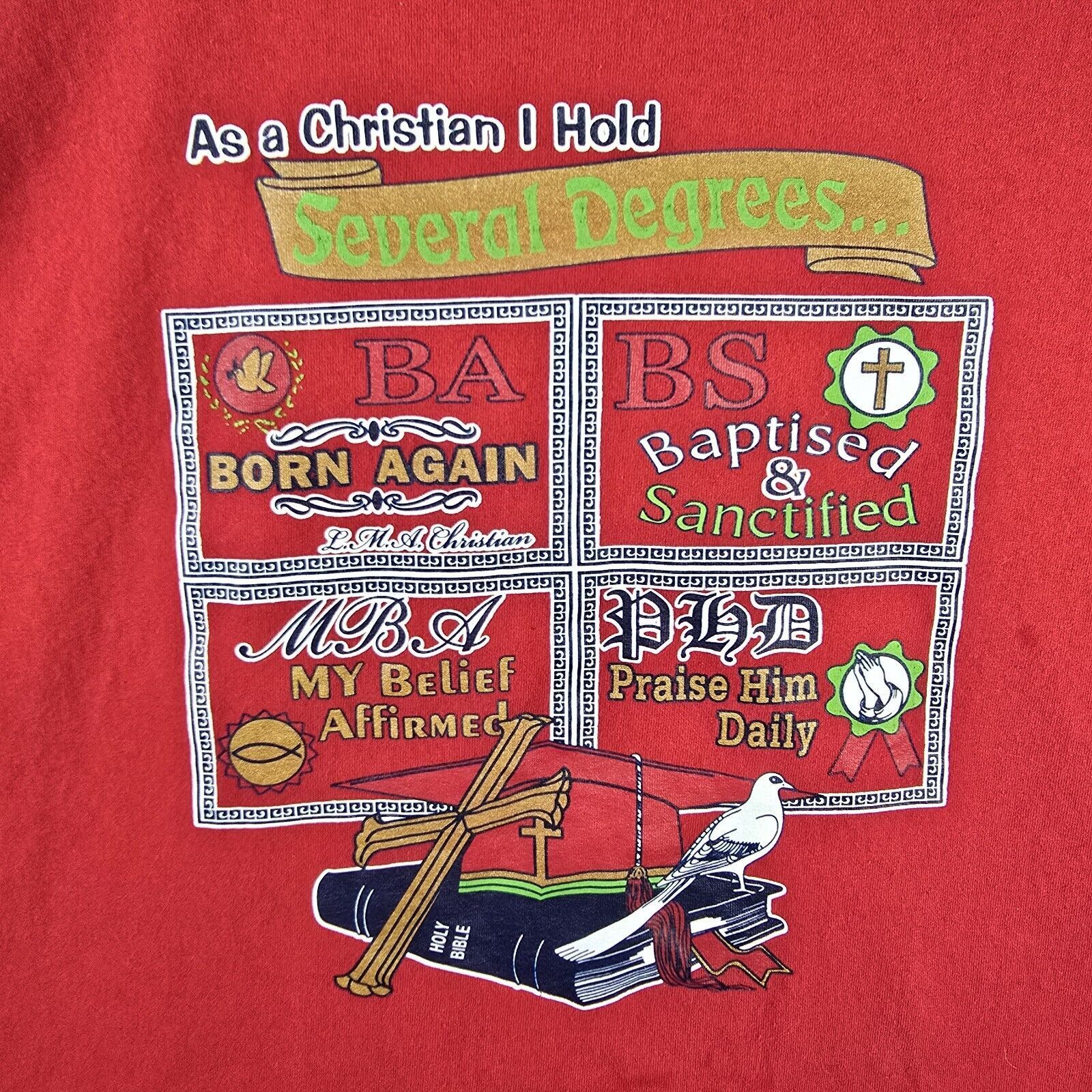 Other Vintage As A Christian I Hold Several Degrees Shirt XL Jesus Size US XL / EU 56 / 4 - 3 Thumbnail