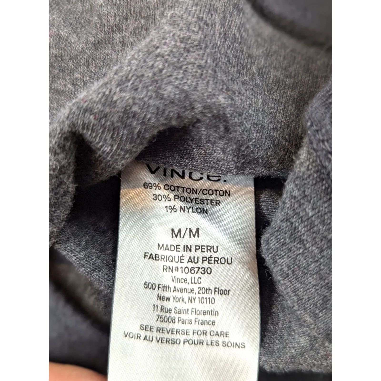 Vince Vince Sweater Mens M Dark Gray Crew Neck Long Sleeve Pullover golf outdoors Size Size US M / EU 48-50 / 2 - 3 Thumbnail