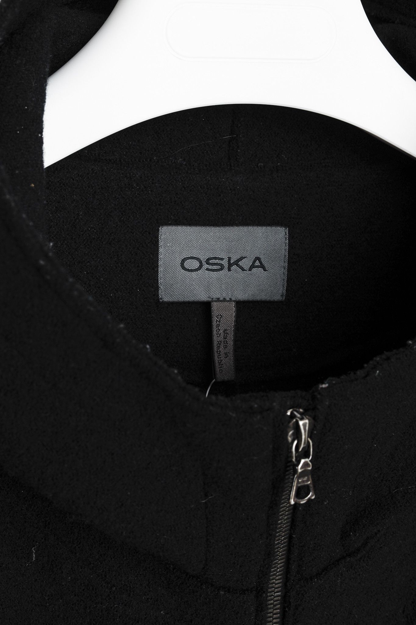 Other Oska Black Boiled-Wool Knit-Hem Hooded Coat Size M / US 6-8 / IT 42-44 - 4 Thumbnail