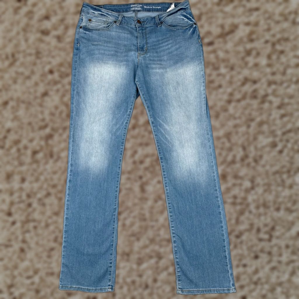Levi's Levi's Jeans Womens 32 Blue Denim Straight Leg 34 Inseam Regular Fit Cotton Signature 32x34 Size 24" / US 00 / IT 34 - 1 Thumbnail