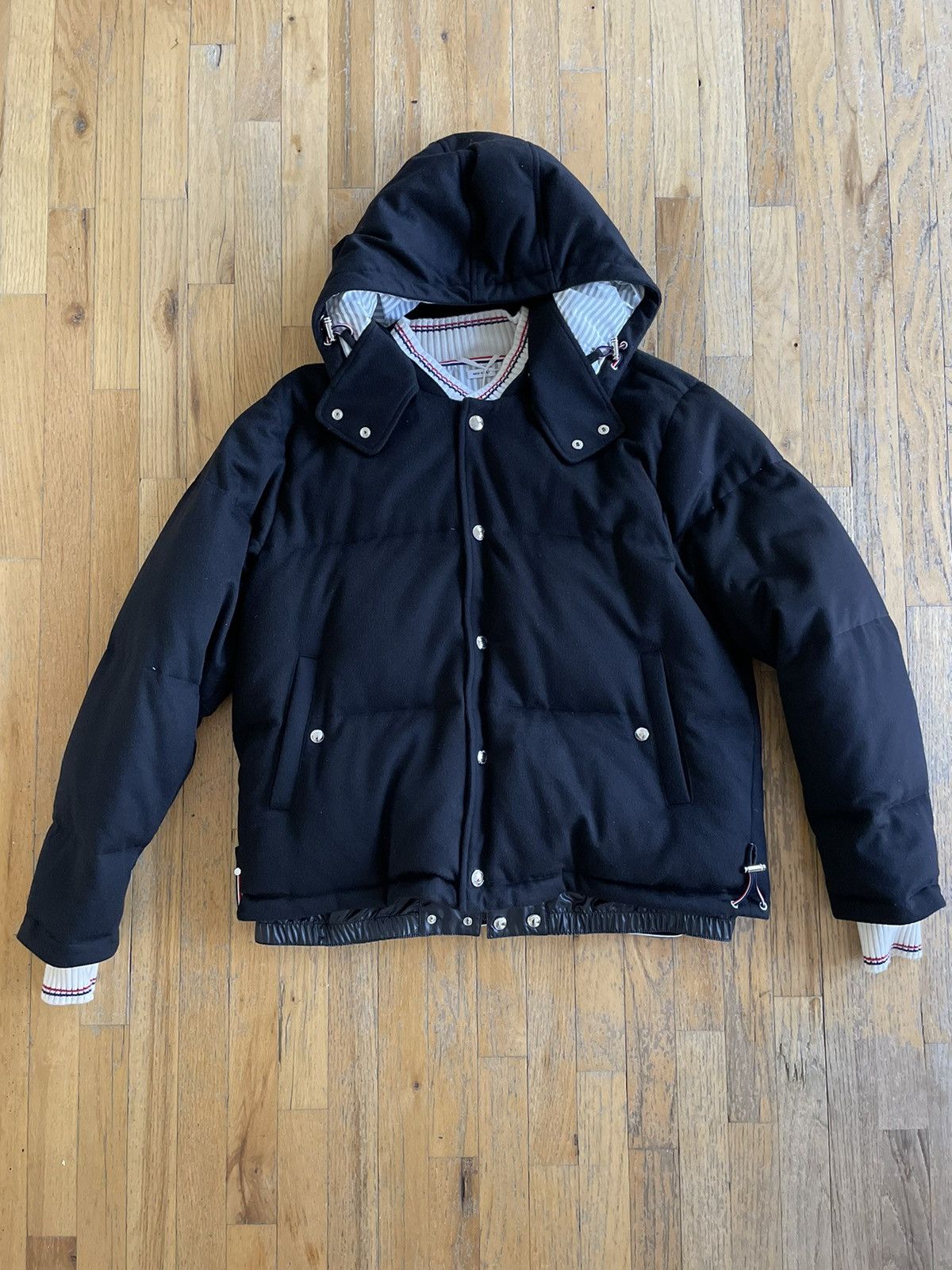 image of Thom Browne Cashmere Puffer in Black, Men's (Size 2XL)