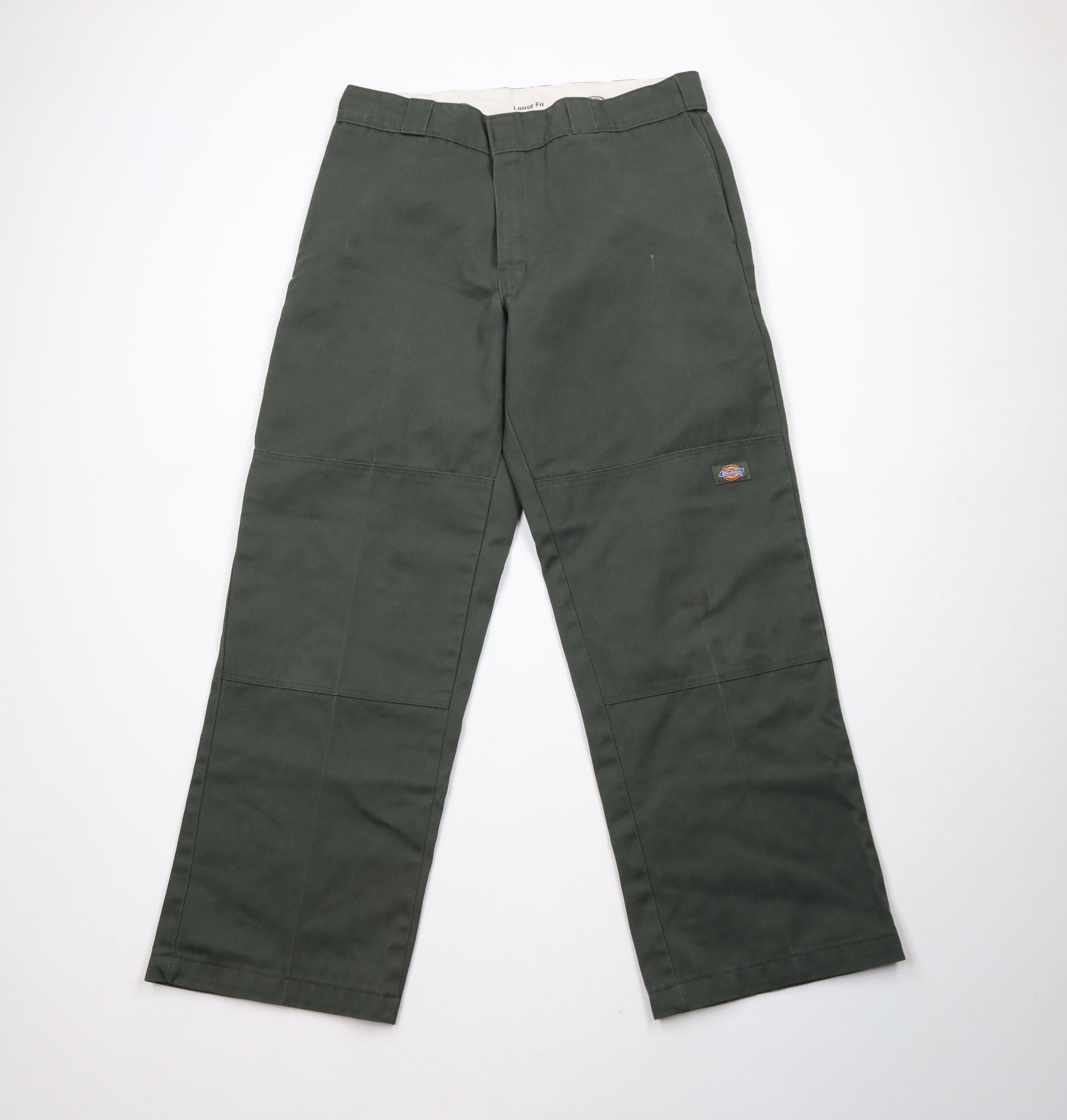 Dickies × Vintage Vintage Dickies Loose Fit Double Knee Work Pants Green Size US 34 / EU 50 - 1 Thumbnail