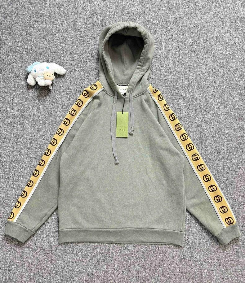 GucciGray string label 3m reflective hoodie 2503-Nextarrow