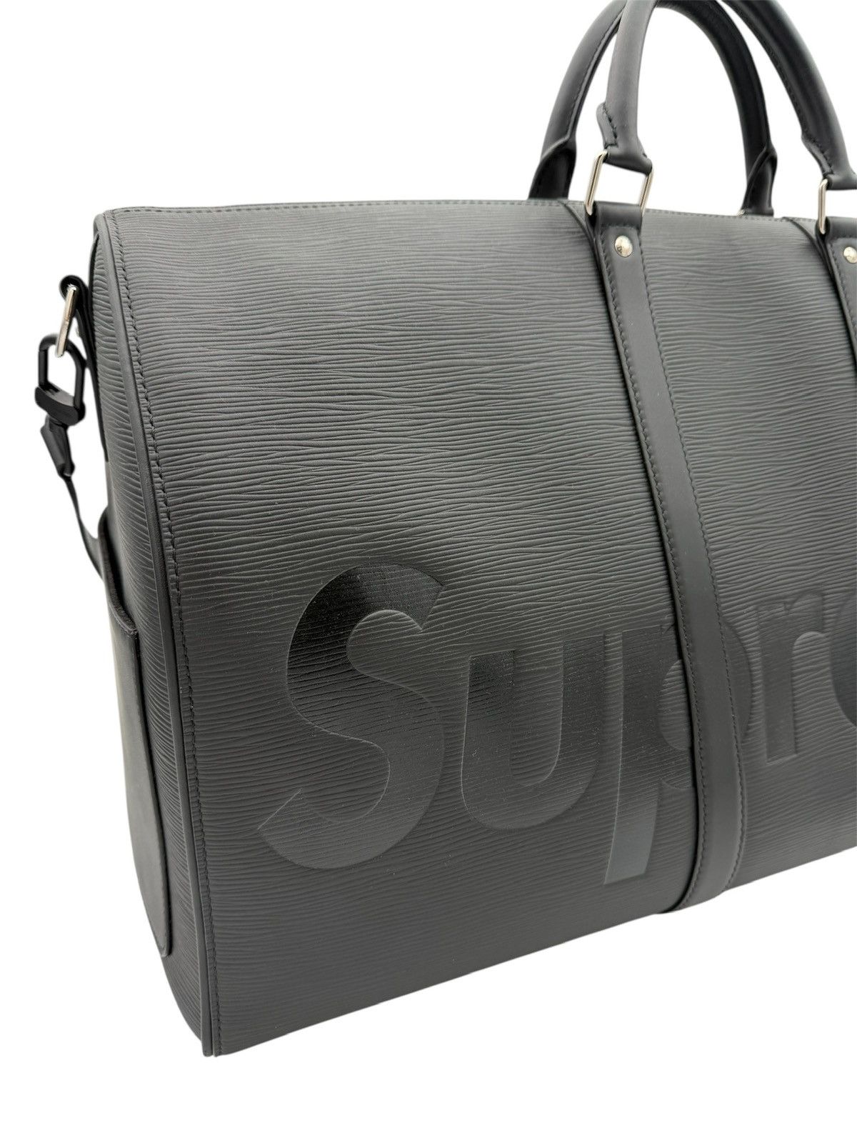 Louis Vuitton × Supreme 2017 Louis Vuitton Supreme Keepall Bandouliere 55 Epi Bag Size ONE SIZE - 3 Thumbnail