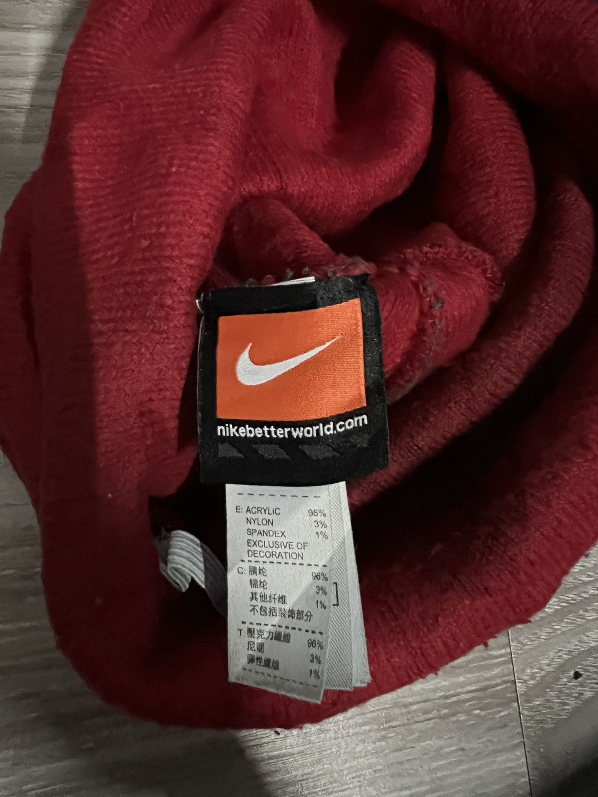 Nike Vintage Nike Swoosh Spell Out Beanie Hat Size ONE SIZE - 6 Thumbnail