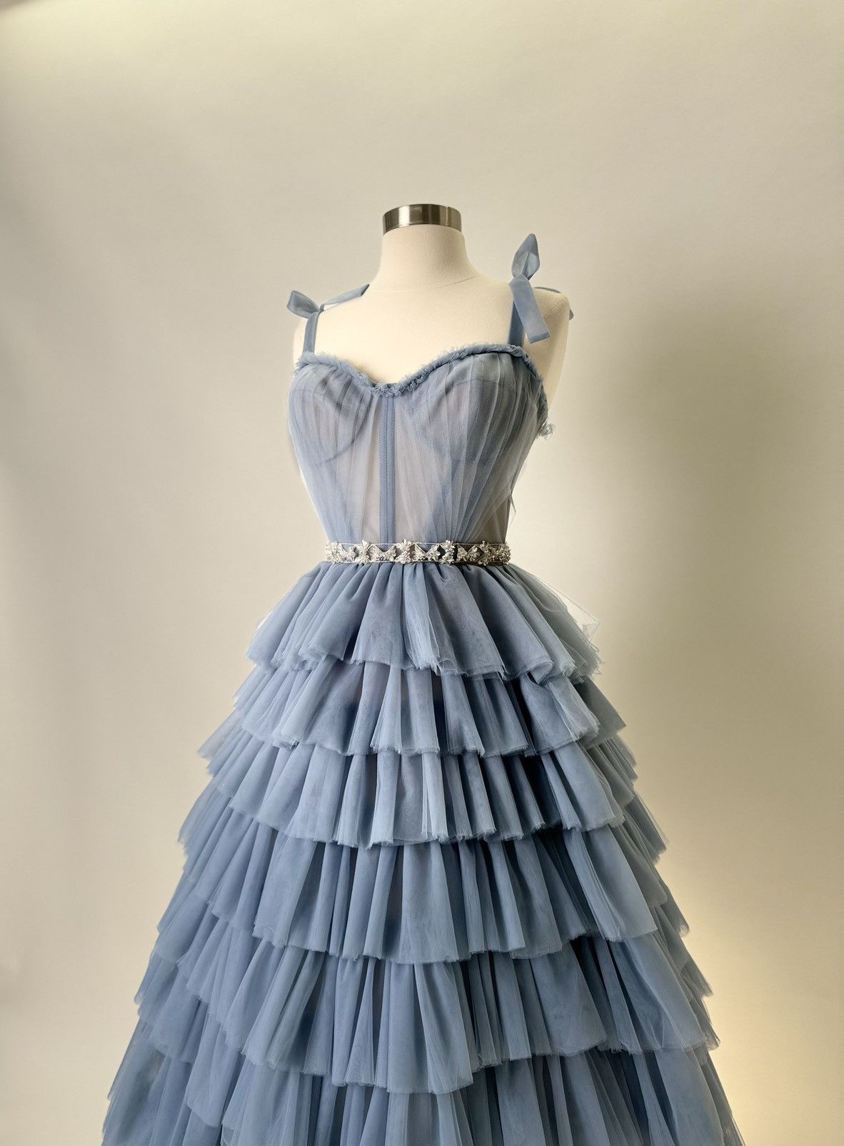 Other Preloved US 4-6 Anna Augusta Blue Evening Maxi Dress Size M / US 6-8 / IT 42-44 - 5 Thumbnail