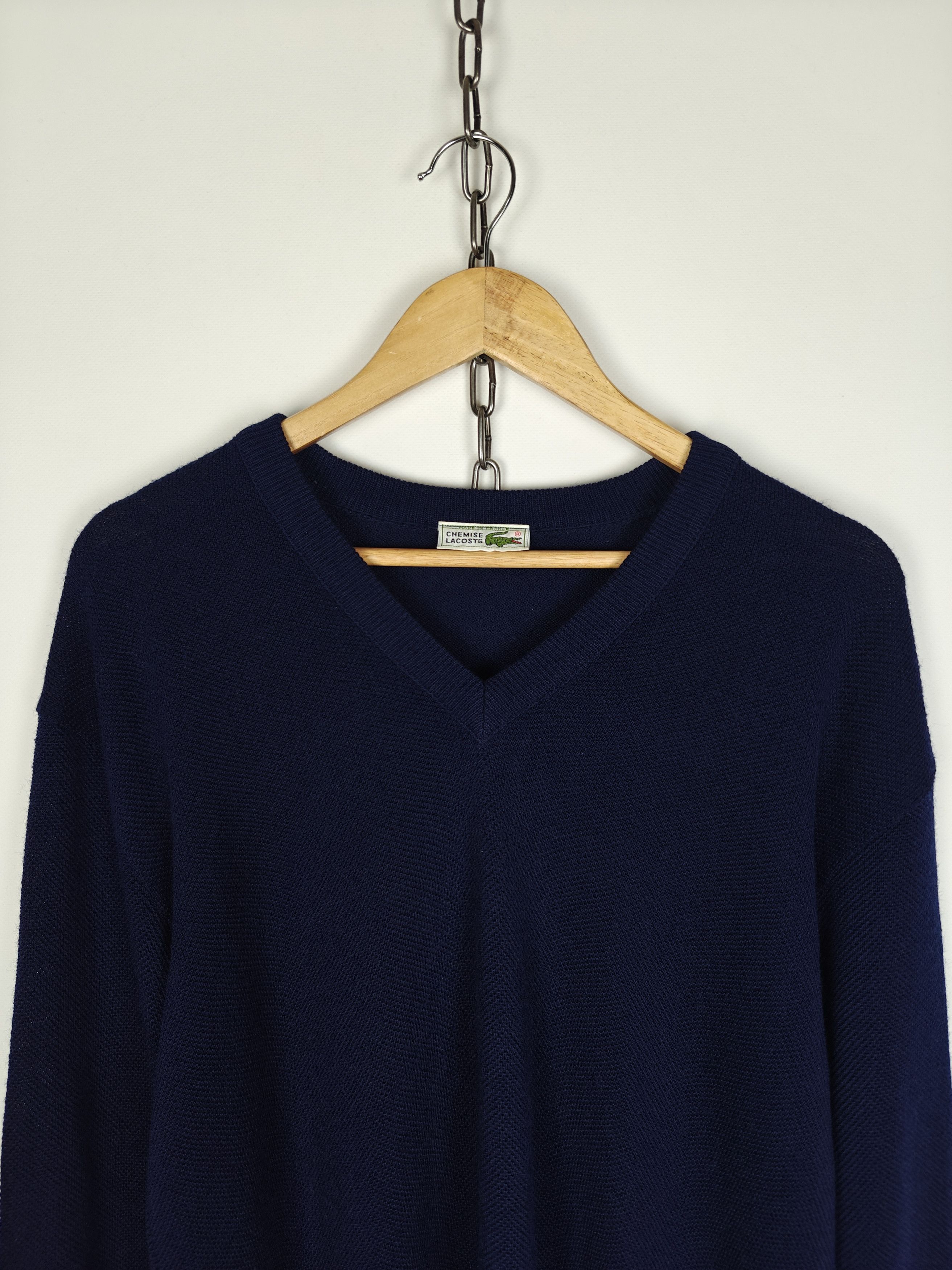 Lacoste Chemise Lacoste VTG Sweater France Pullover Blue XL Size US XL / EU 56 / 4 - 2 Thumbnail