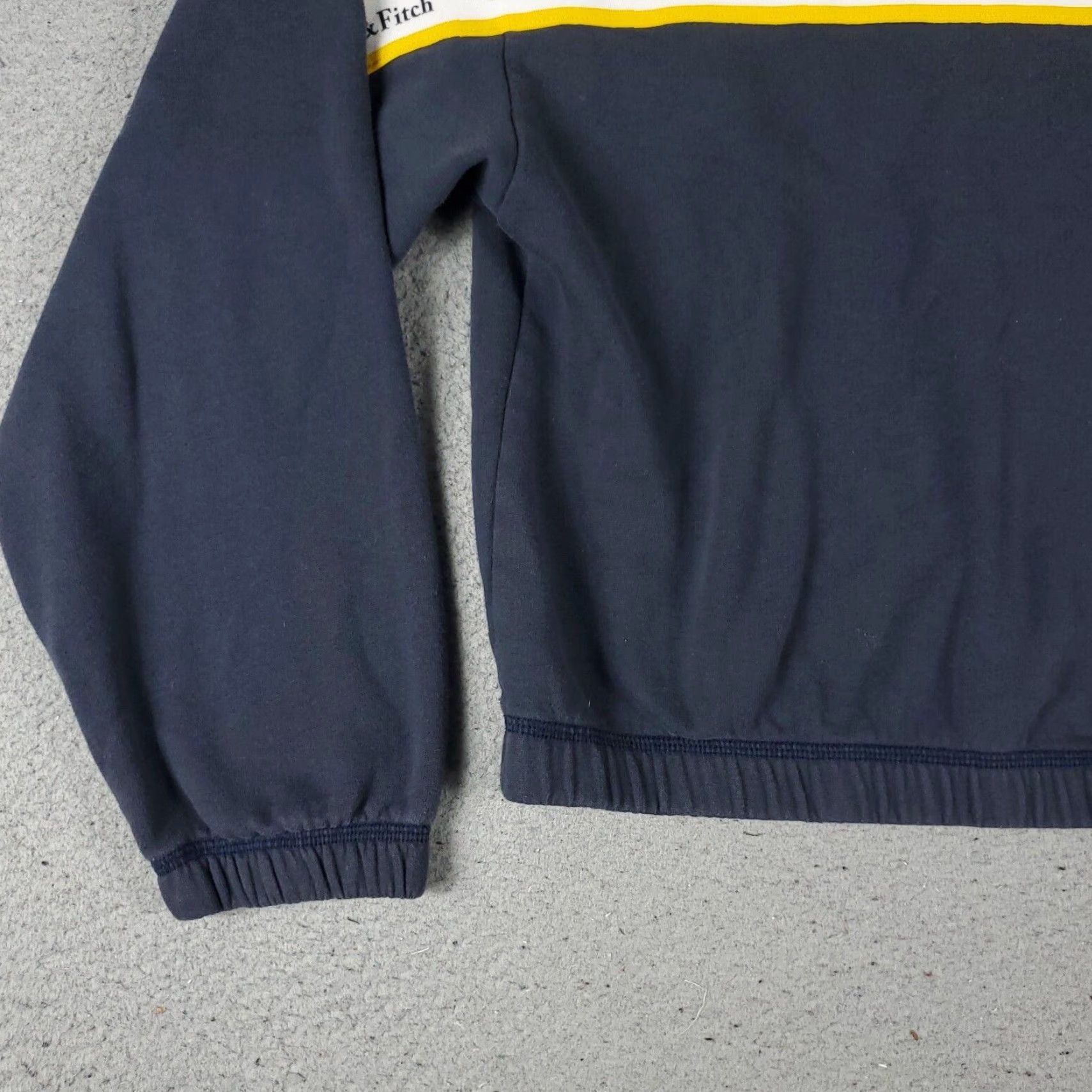 Abercrombie & Fitch Abercrombie & Fitch Women's Large Blue Pullover Sweatshirt - Long Sleeve Crew Neck Activewear Size L / US 10 / IT 46 - 3 Thumbnail