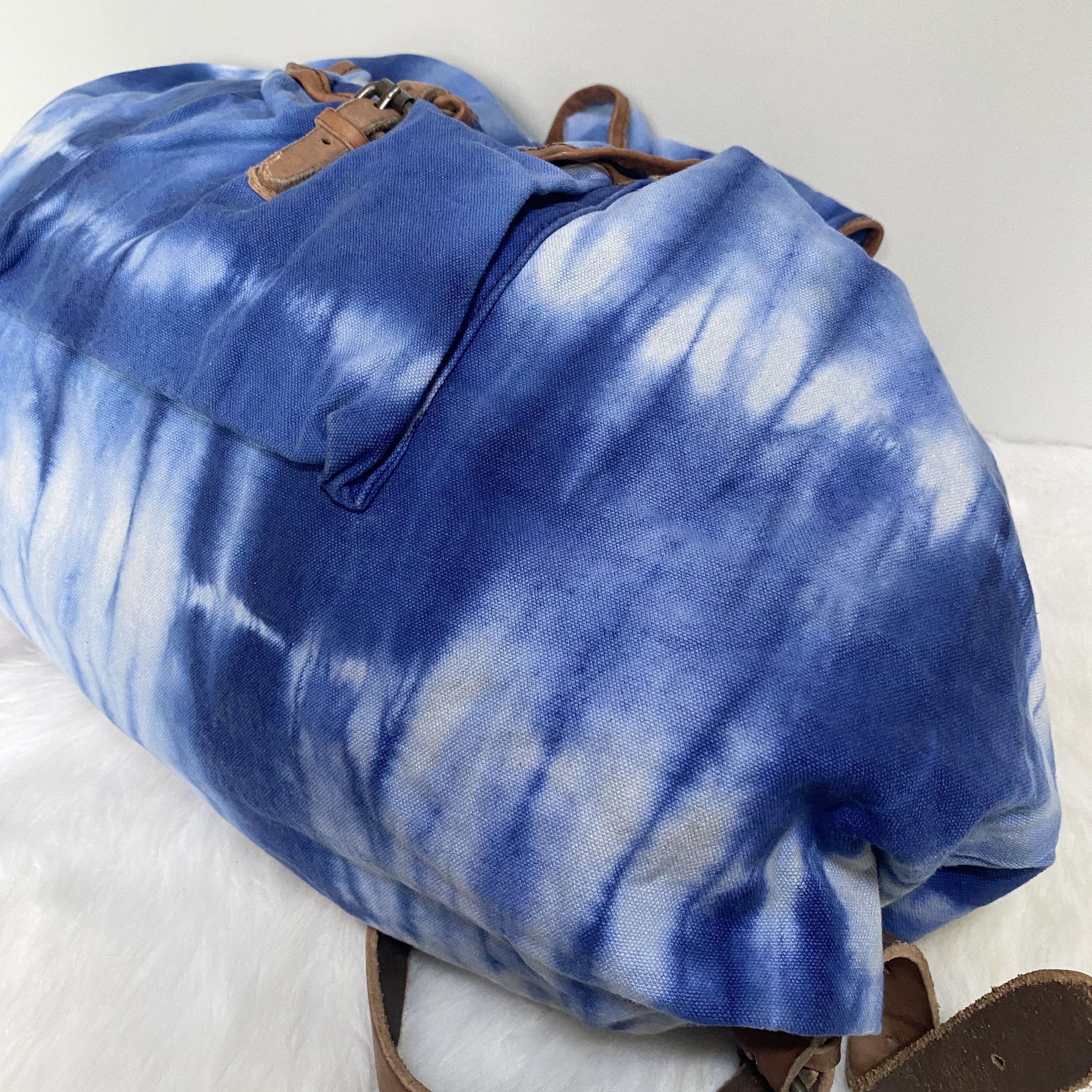 Denim & Supply Ralph Lauren Blue Tie-Dye Canvas Backpack Bag Size ONE SIZE - 7 Thumbnail