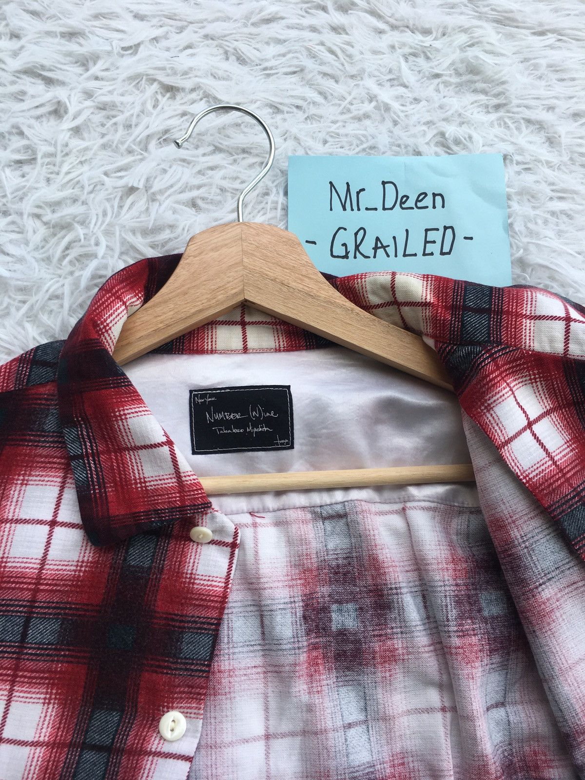 Number (N)ine Rare Number Nine Checkered Flannel Shirt Size US L / EU 52-54 / 3 - 10 Thumbnail