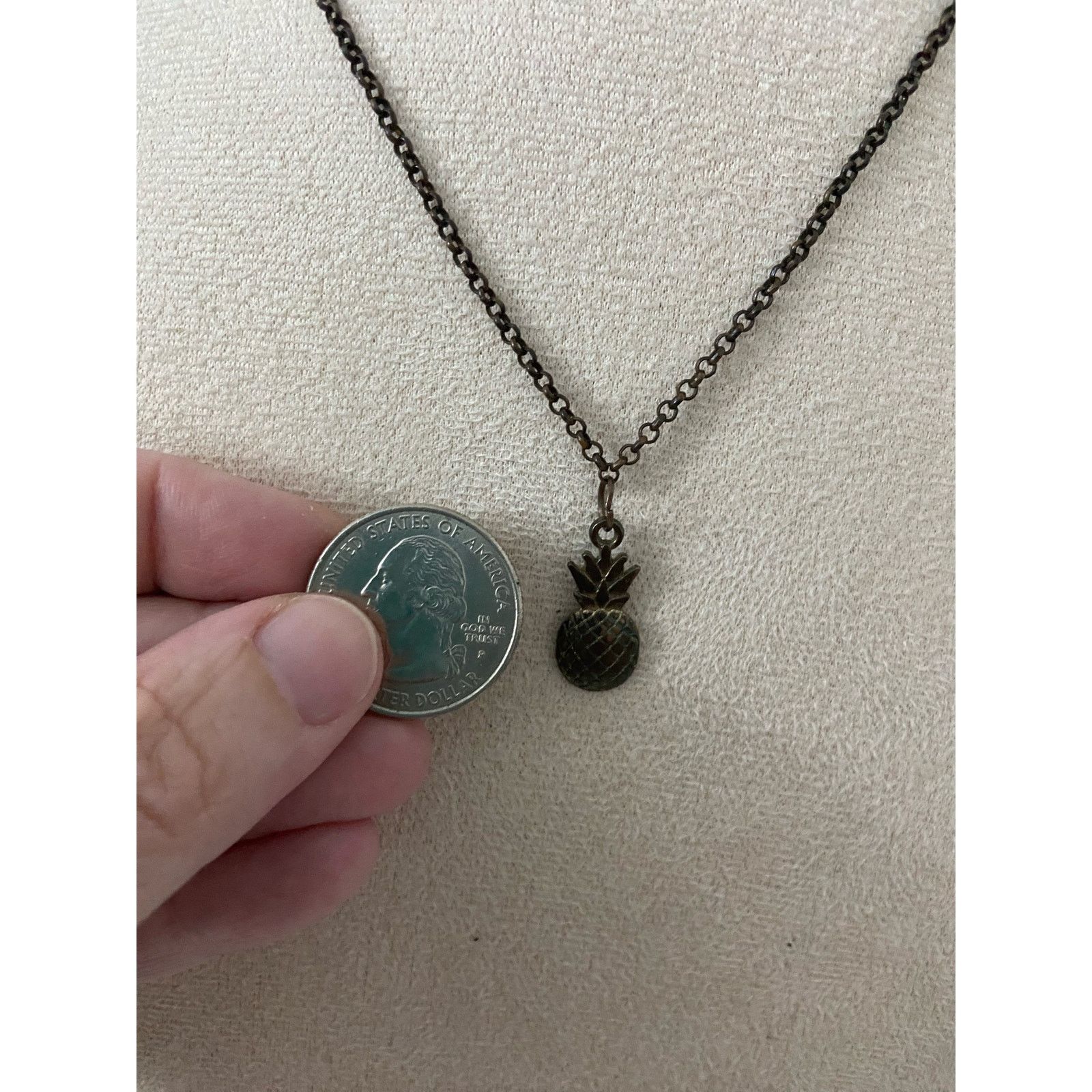Vintage pineapple pendant necklace Size ONE SIZE - 4 Thumbnail